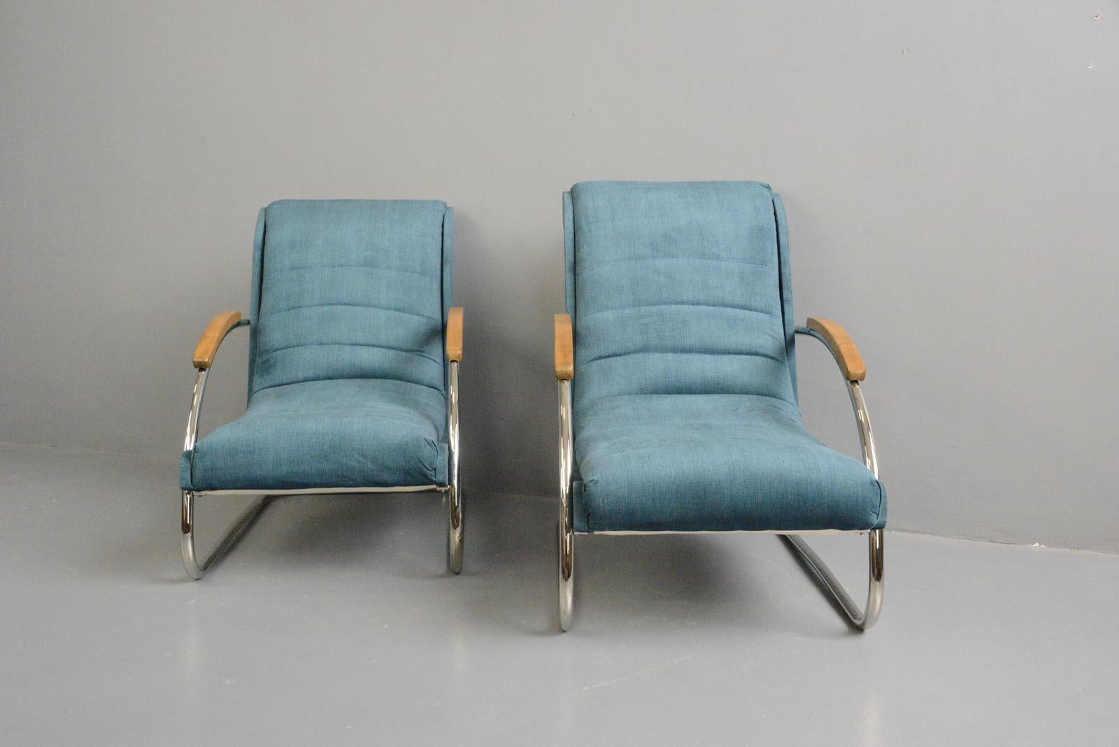 Model K32 Bauhaus Armchairs by Robert Slezak, Circa 1930s 2