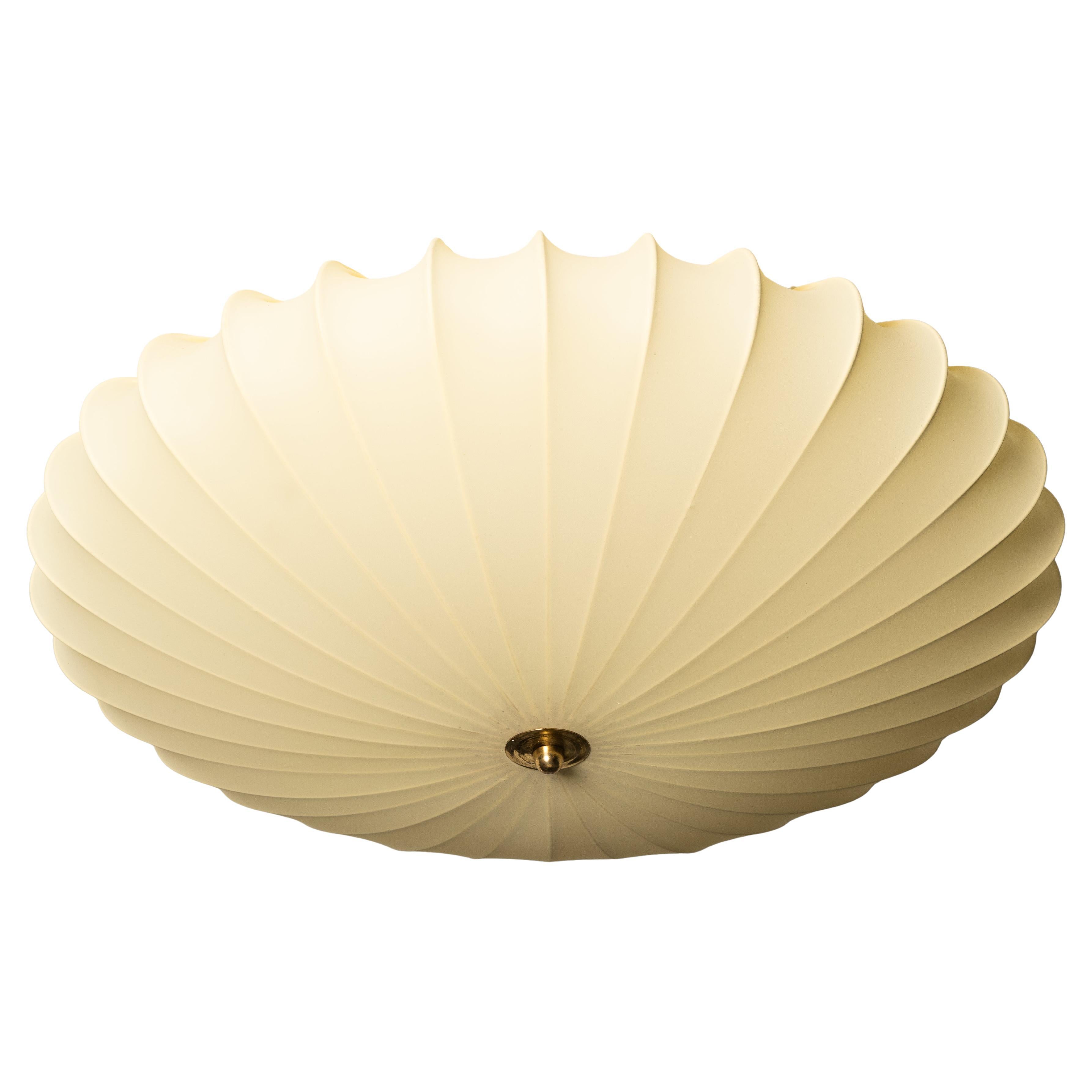 Model K5-25 Brass 
Synthetic Textile Flush Mount by Idman Oy, Finland, 1950s