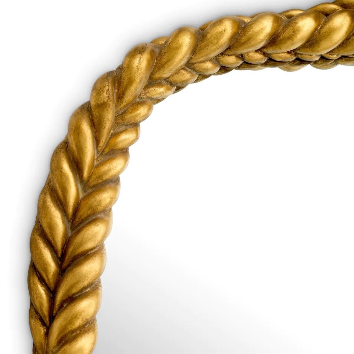Francese Specchio modello L, foglia d'oro invecchiato. in vendita