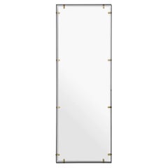 Model L Mirror, Smoked Glass and Antique Brass Finish.