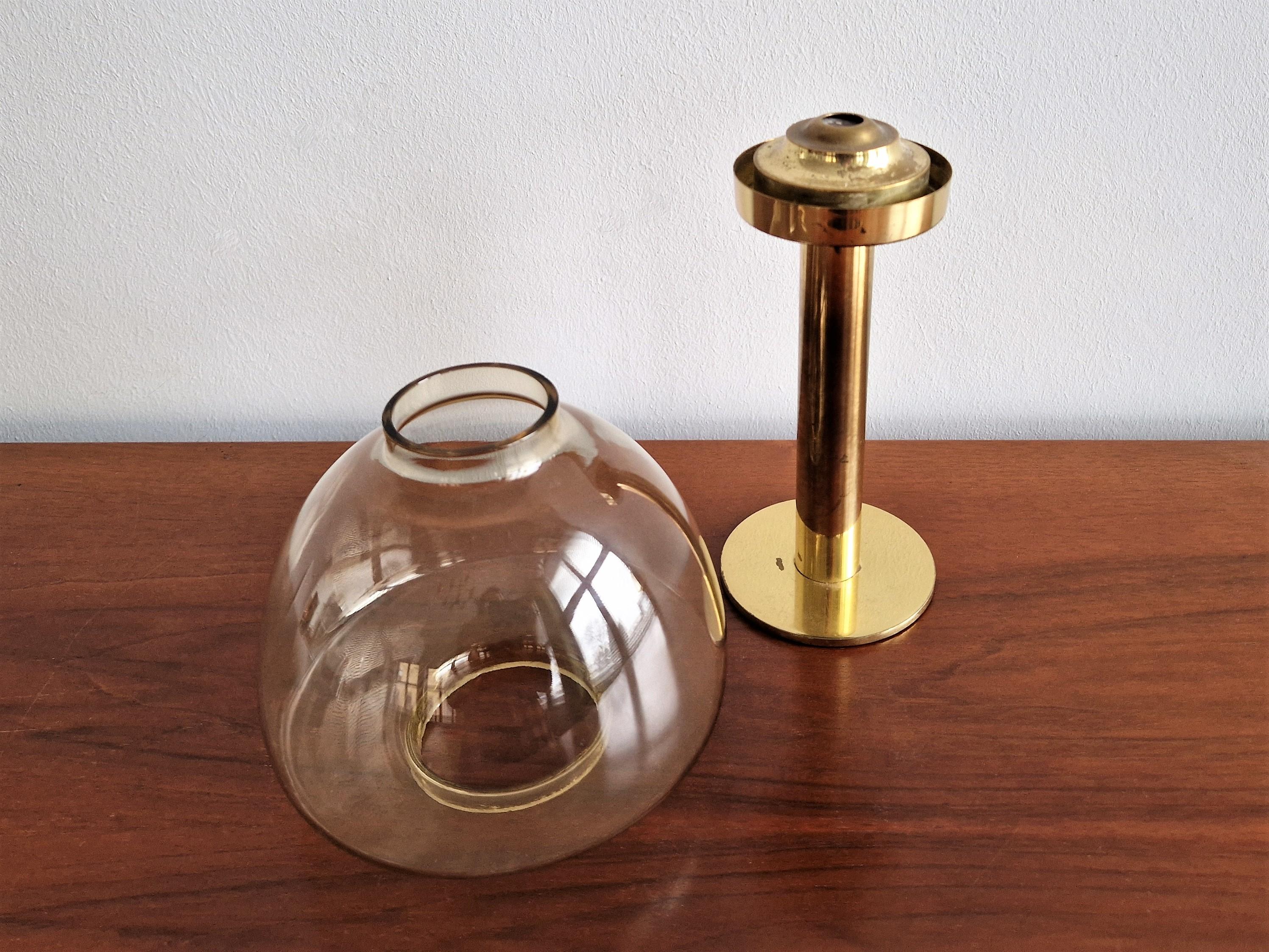 Brass Model L102/32 Candle Light by H.a. Jakobsson for Markaryd, Sweden, 1960s For Sale