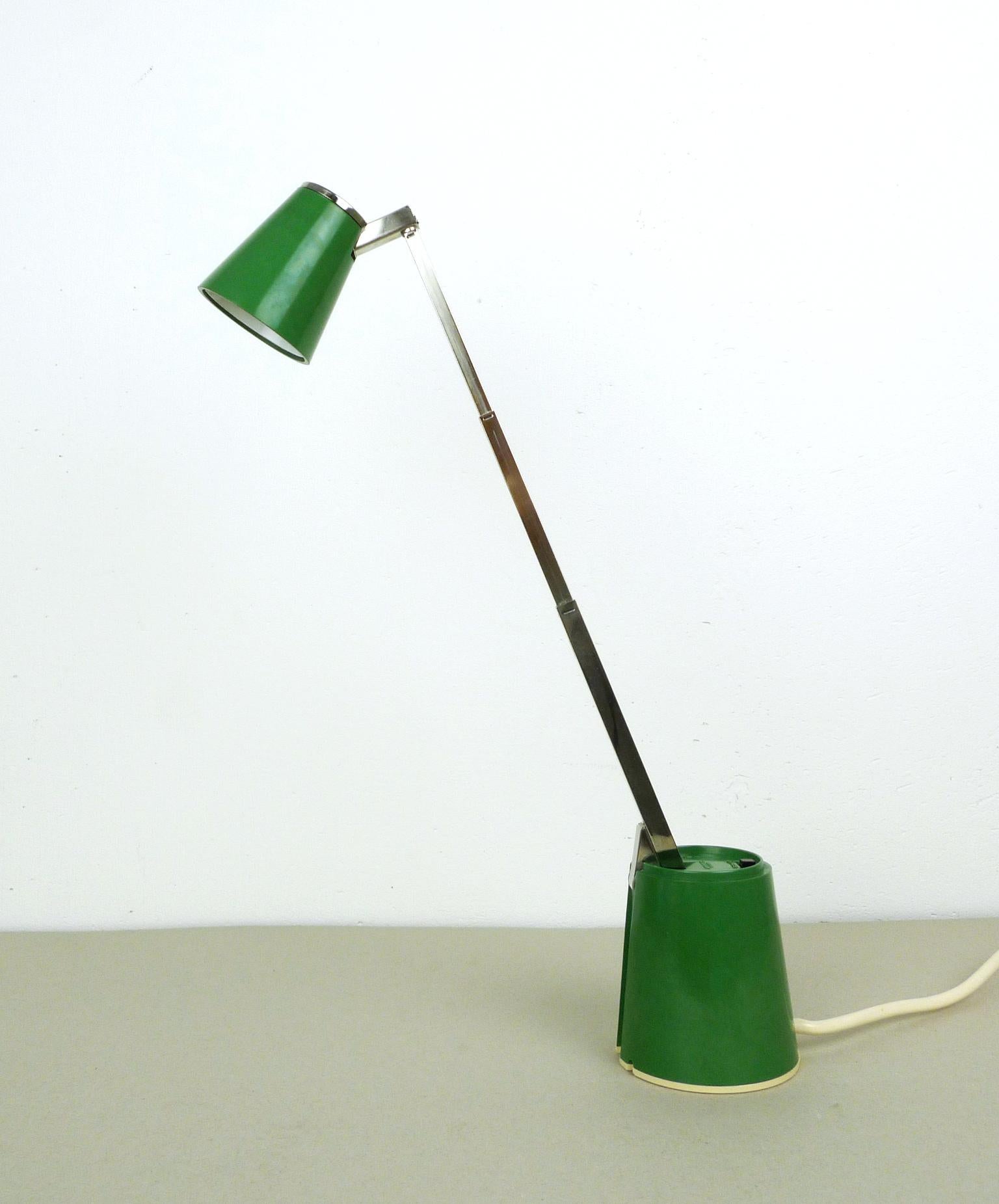 Mid-Century Modern Model Lampette Green Table Lamp from Eichhoff, Germany, 1960s