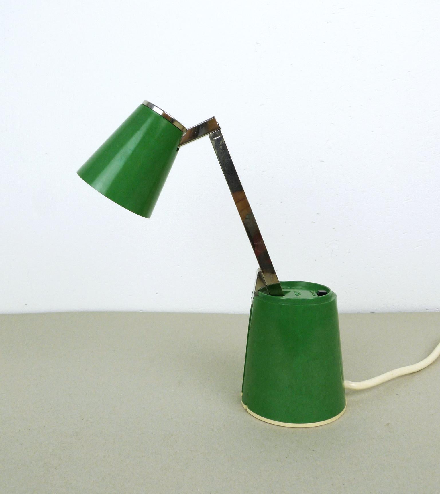 20th Century Model Lampette Green Table Lamp from Eichhoff, Germany, 1960s