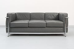 Model LC2 3-Seater Sofa by Le Corbusier for Alivar, 1980s