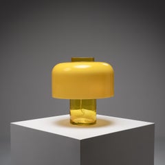 Model LT226 Yellow “Mushroom” Table Lamp by Carlo Nason for Mazzega