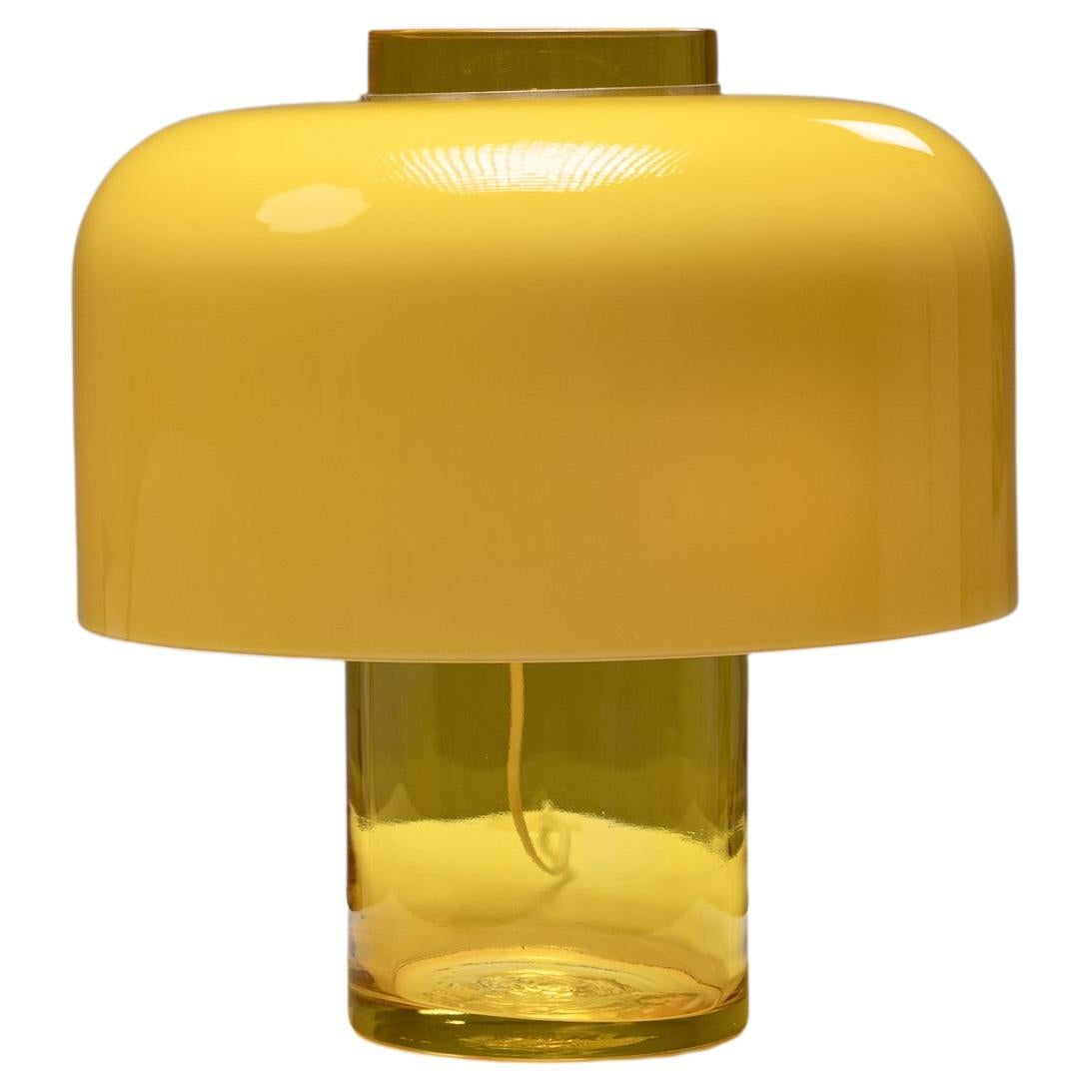 Model LT226 Yellow “Mushroom” Table Lamp by Carlo Nason for Mazzega, Italy 1970s