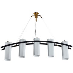 Model No. 12701 Five Shade Chandelier by Angelo Lelli for Arredoluce