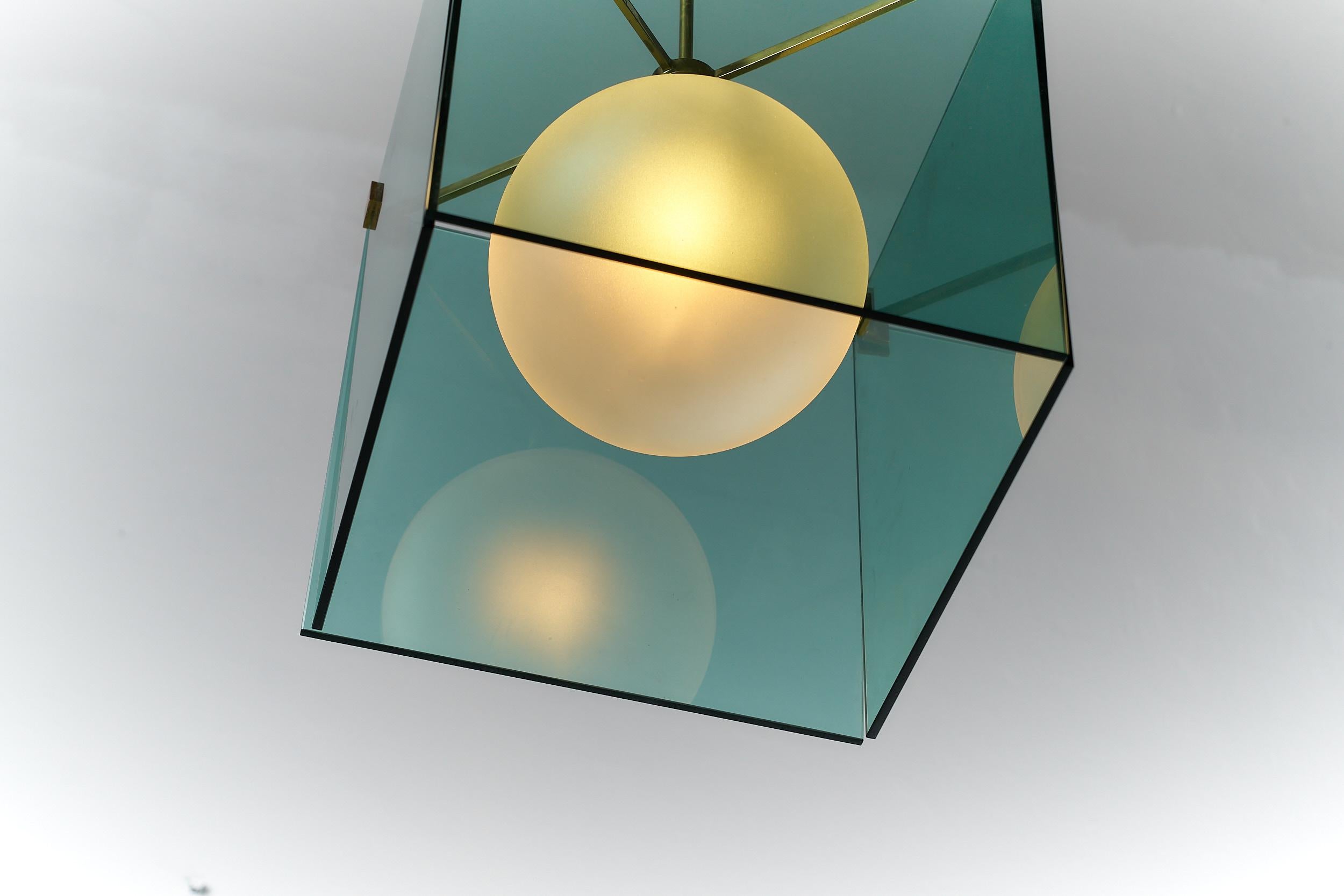 Mid-Century Modern Model No. 2073 Ceiling Light by Max Ingrand for Fontana Arte, Italy, 1964 For Sale
