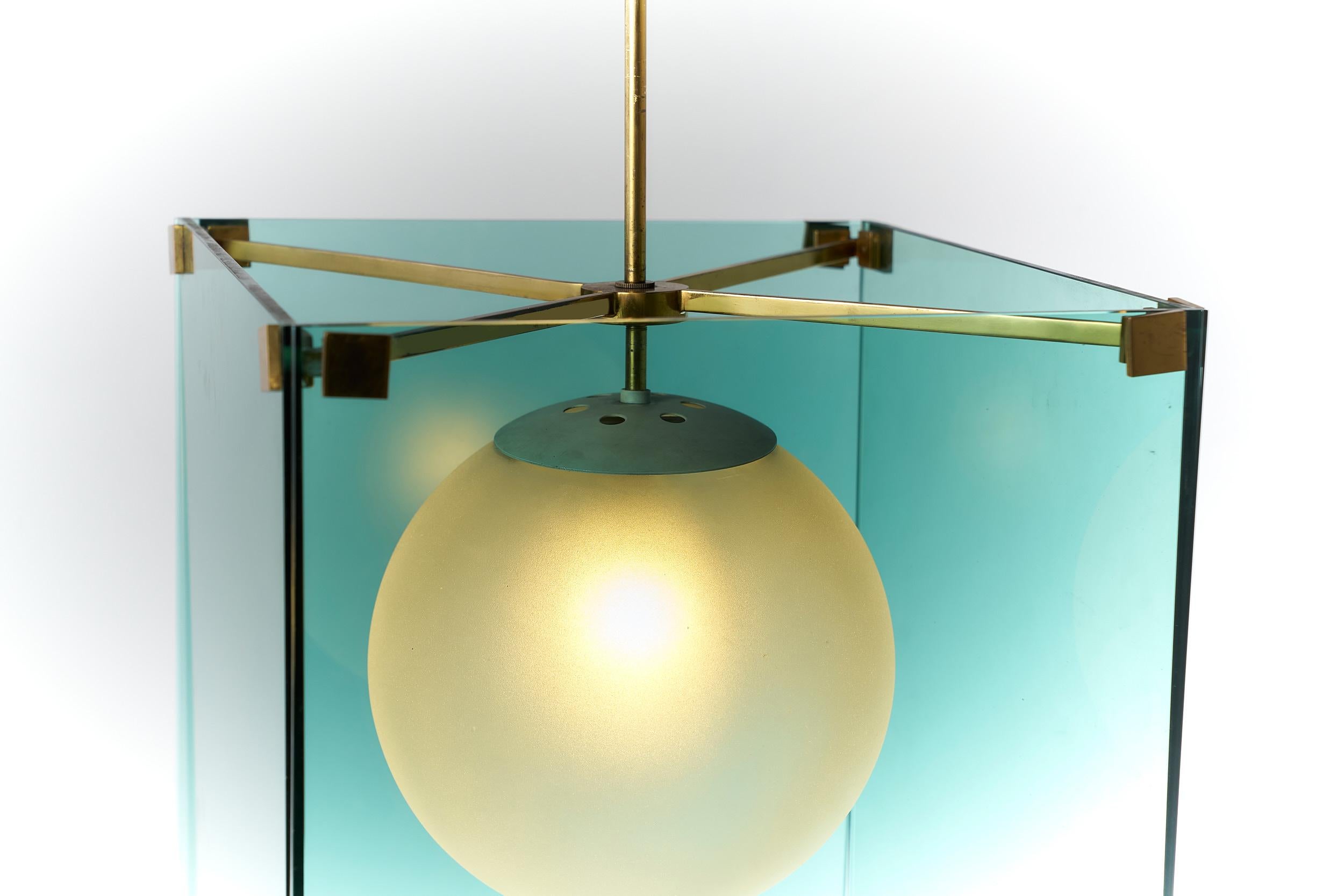 Italian Model No. 2073 Ceiling Light by Max Ingrand for Fontana Arte, Italy, 1964 For Sale