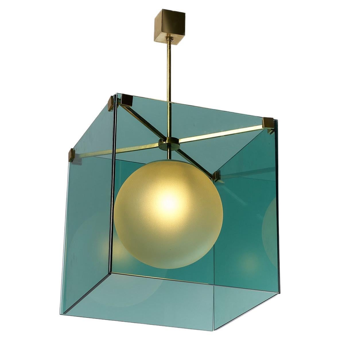 Model No. 2073 Ceiling Light by Max Ingrand for Fontana Arte, Italy, 1964 For Sale