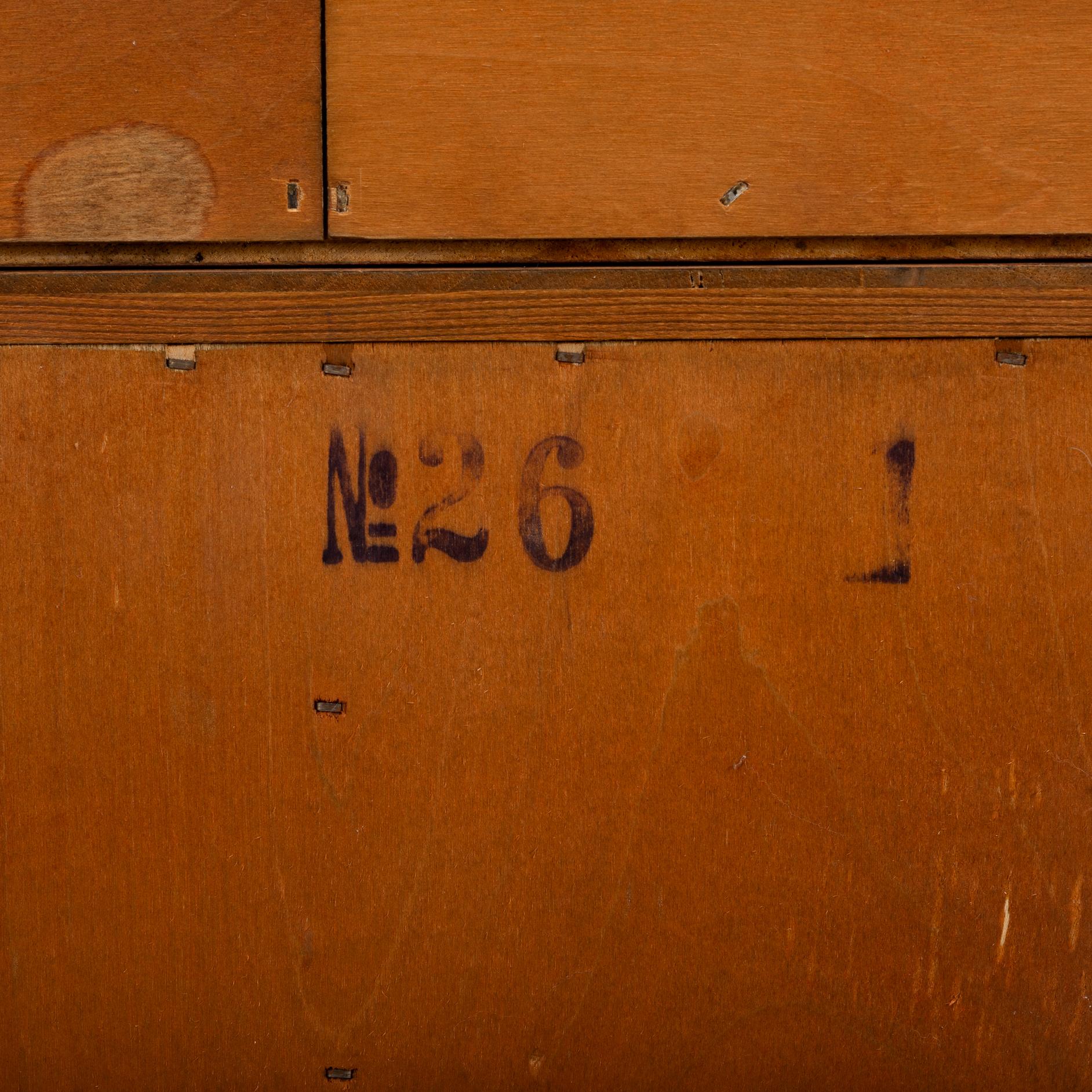 Veneer Model No. 26 Teak Sideboard and Bookcase by Hundevad & Co, 1960s For Sale