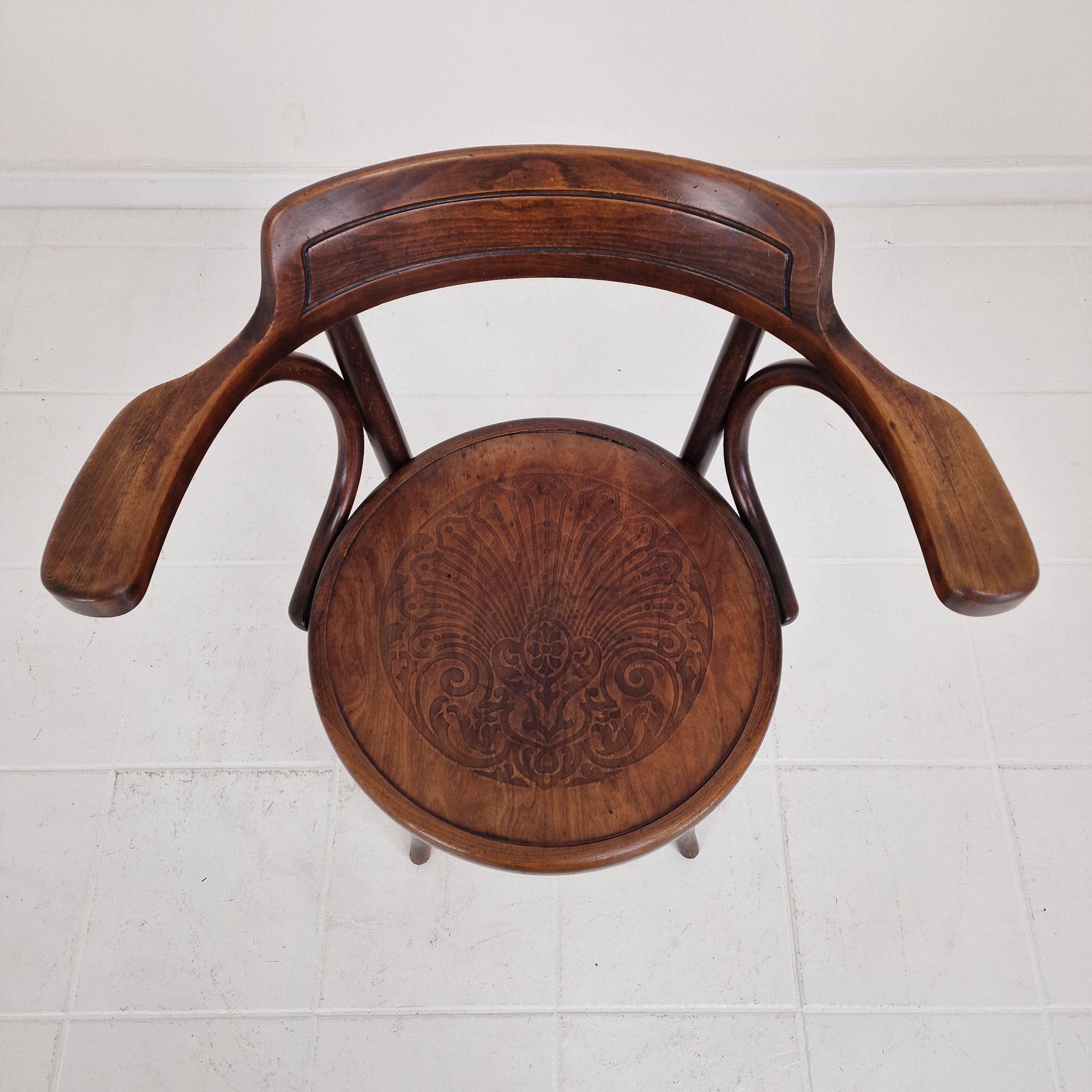 Schreibtisch- oder Schreibtischstuhl Modell Nr. 3 von Thonet, 1900er Jahre im Angebot 2