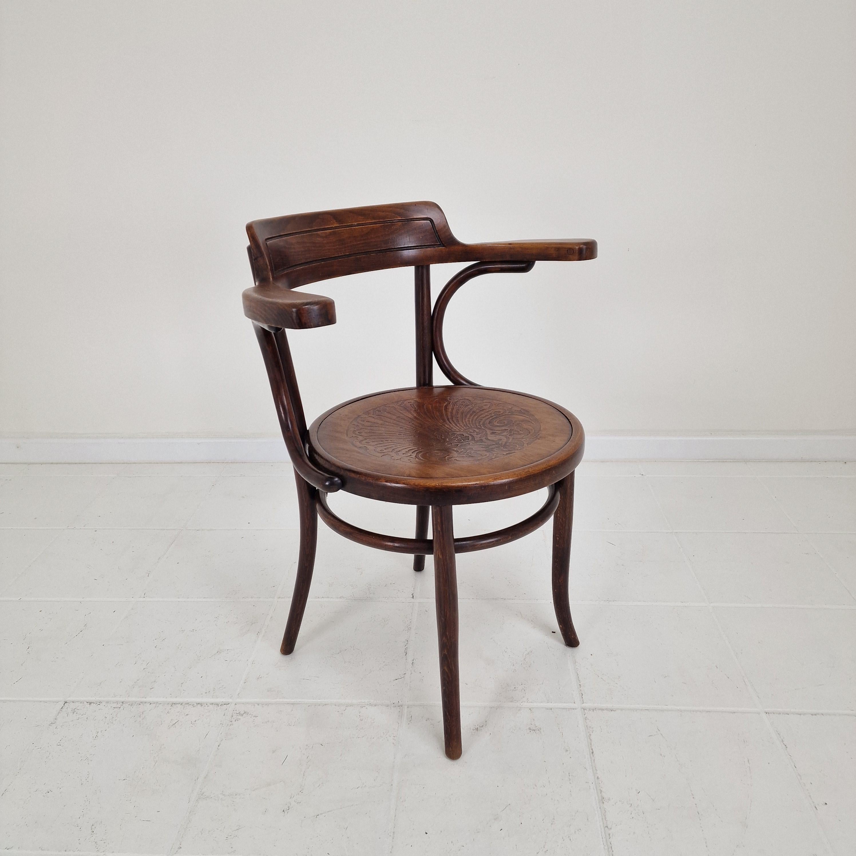 Schreibtisch- oder Schreibtischstuhl Modell Nr. 3 von Thonet, 1900er Jahre (Viktorianisch) im Angebot