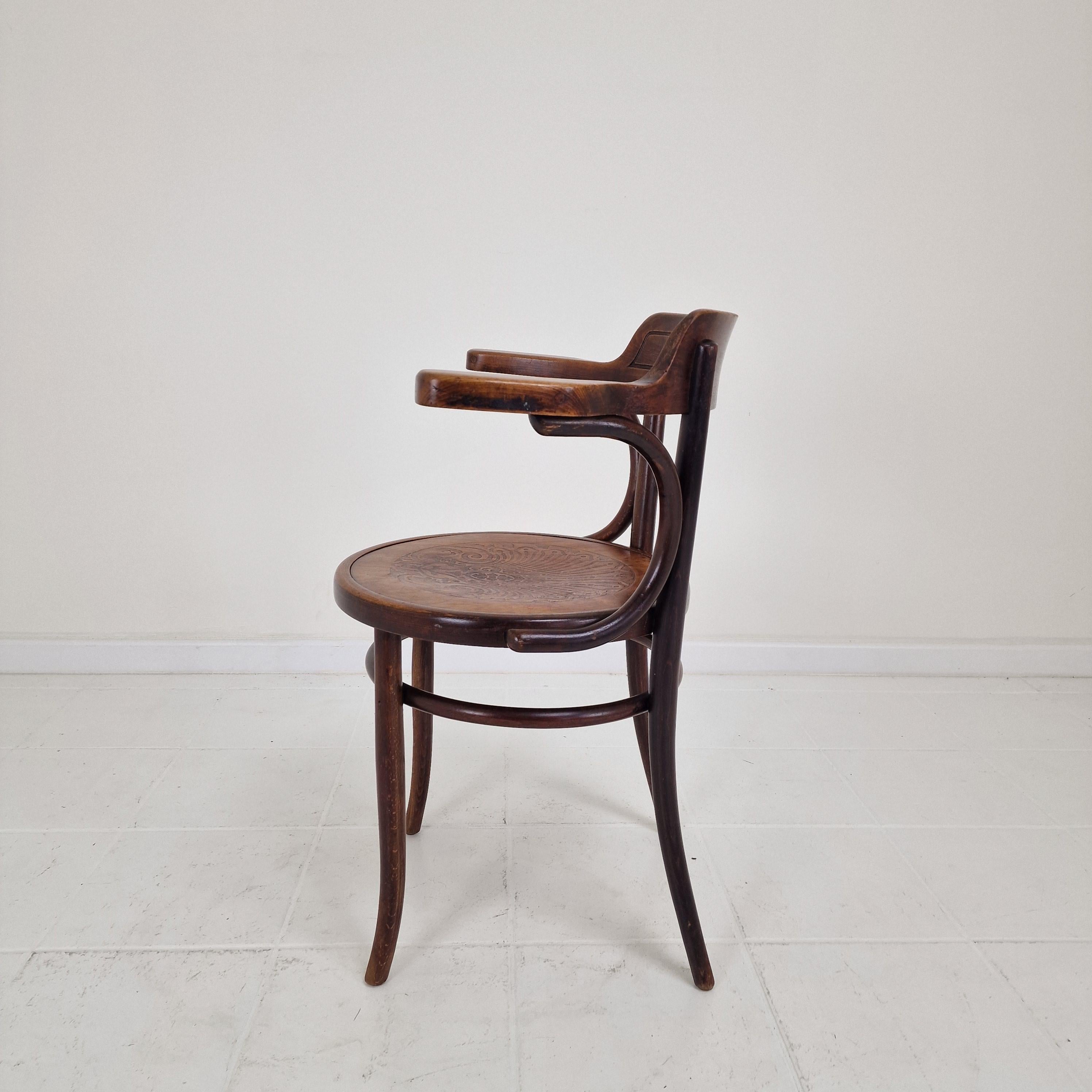 Schreibtisch- oder Schreibtischstuhl Modell Nr. 3 von Thonet, 1900er Jahre (20. Jahrhundert) im Angebot