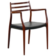 Model No. 62 Rosewood Armchair by Niels Møller, Denmark, circa 1962