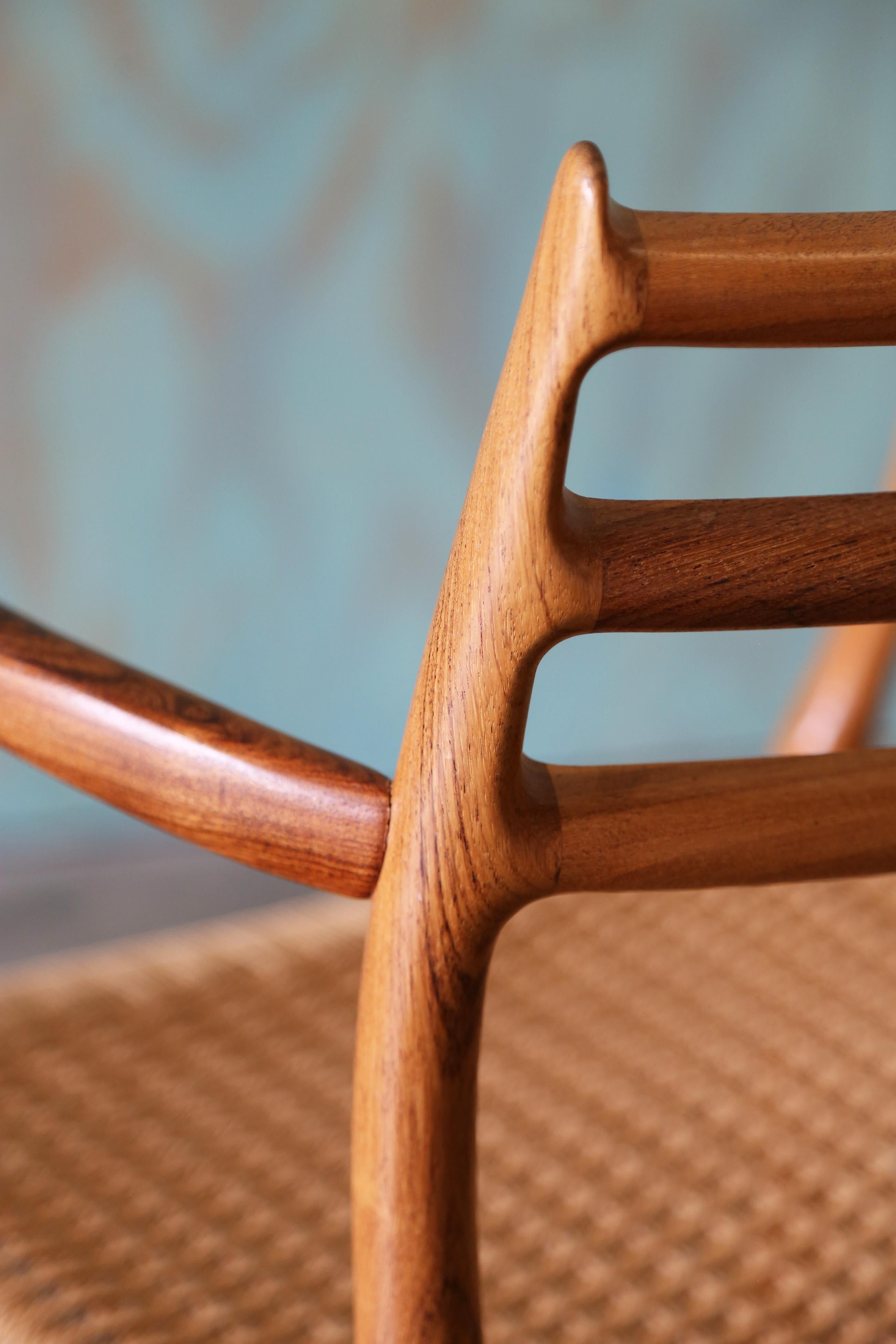 Model no. 62 Rosewood Carver Armchair by Niels Møller, Denmark, circa 1962 For Sale 5