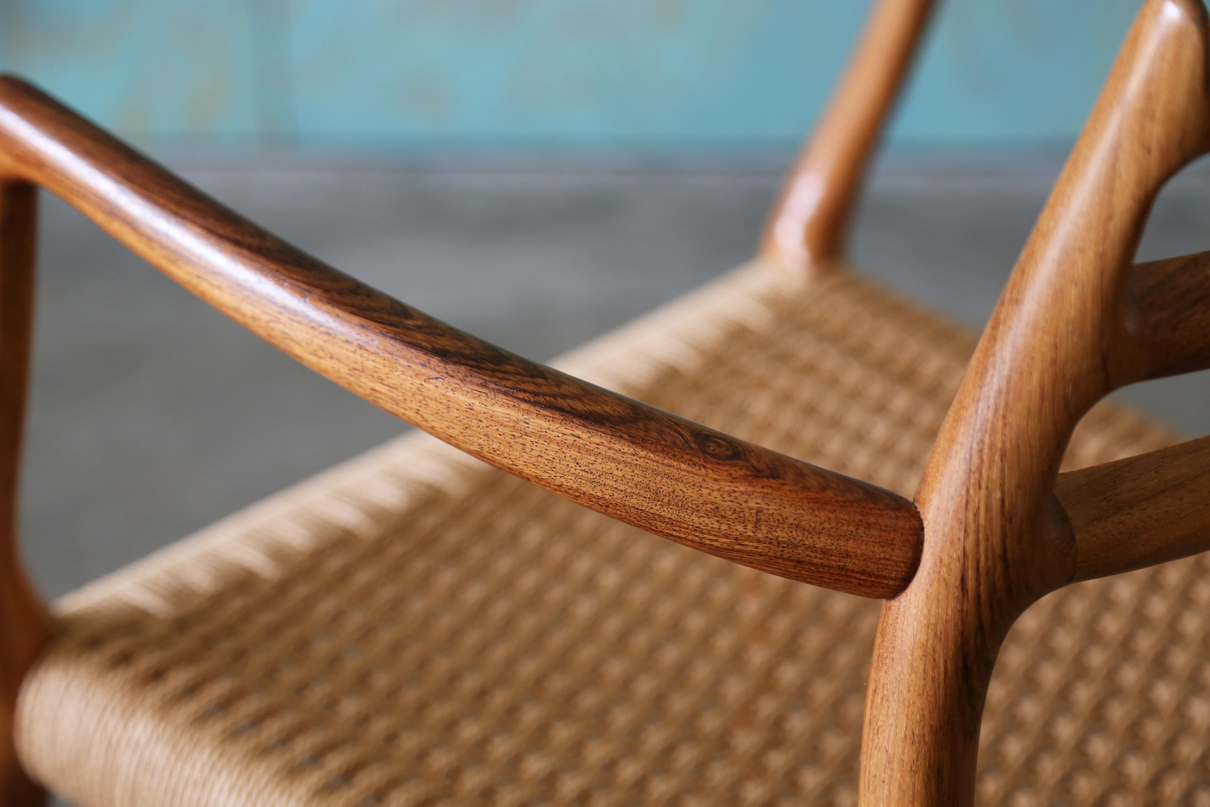 Model no. 62 Rosewood Carver Armchair by Niels Møller, Denmark, circa 1962 For Sale 9
