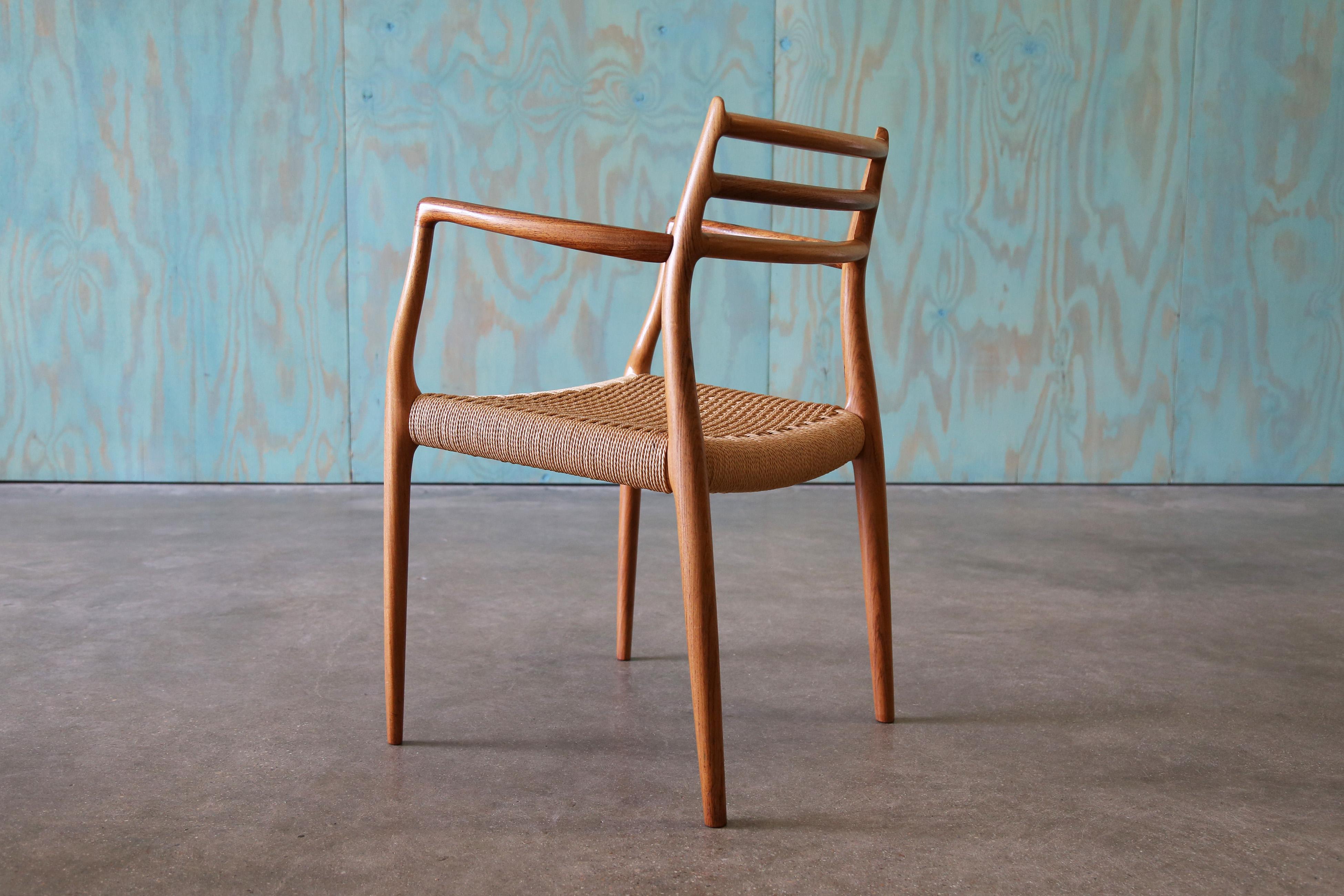 Danish Model no. 62 Rosewood Carver Armchair by Niels Møller, Denmark, circa 1962 For Sale