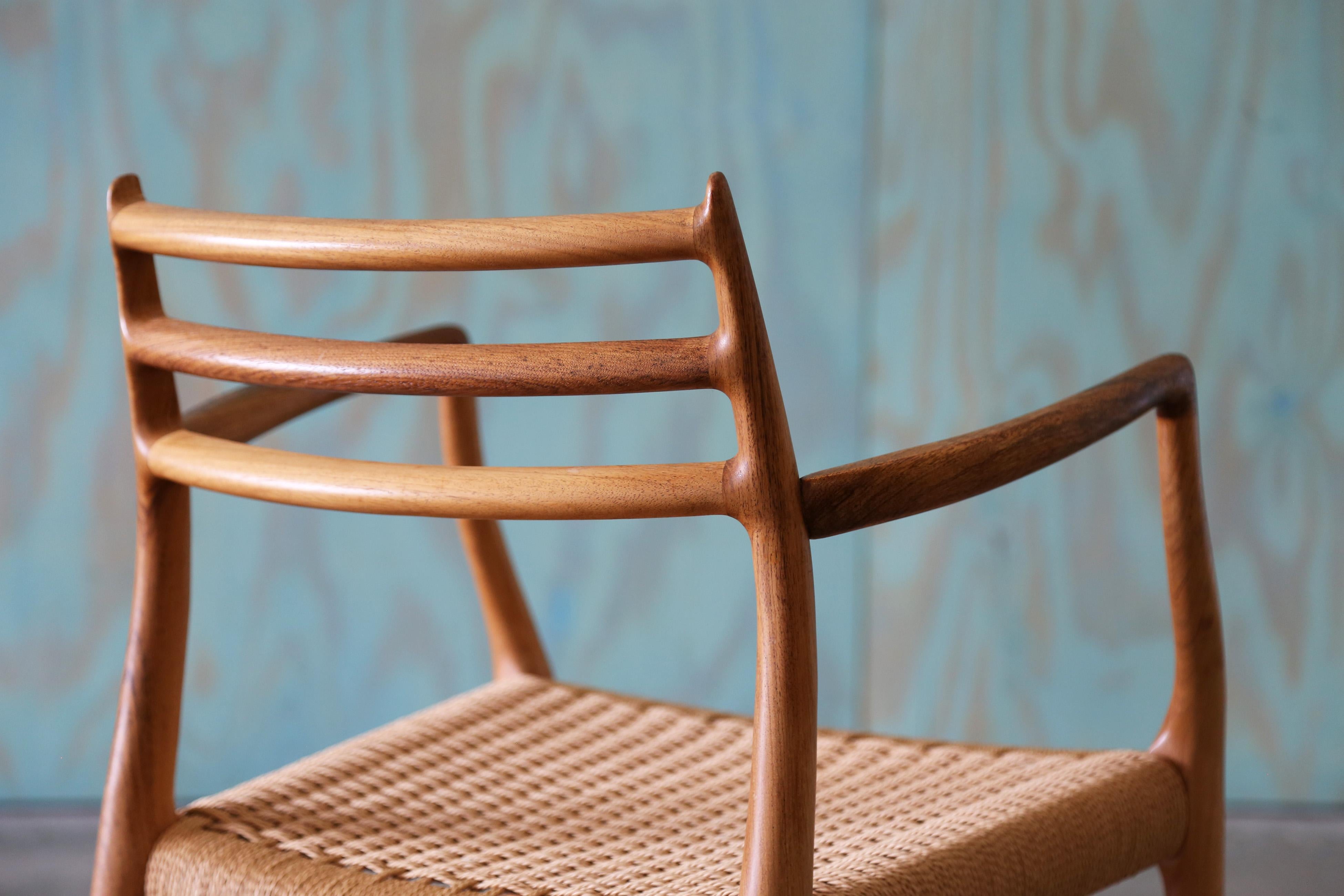 Mid-20th Century Model no. 62 Rosewood Carver Armchair by Niels Møller, Denmark, circa 1962 For Sale