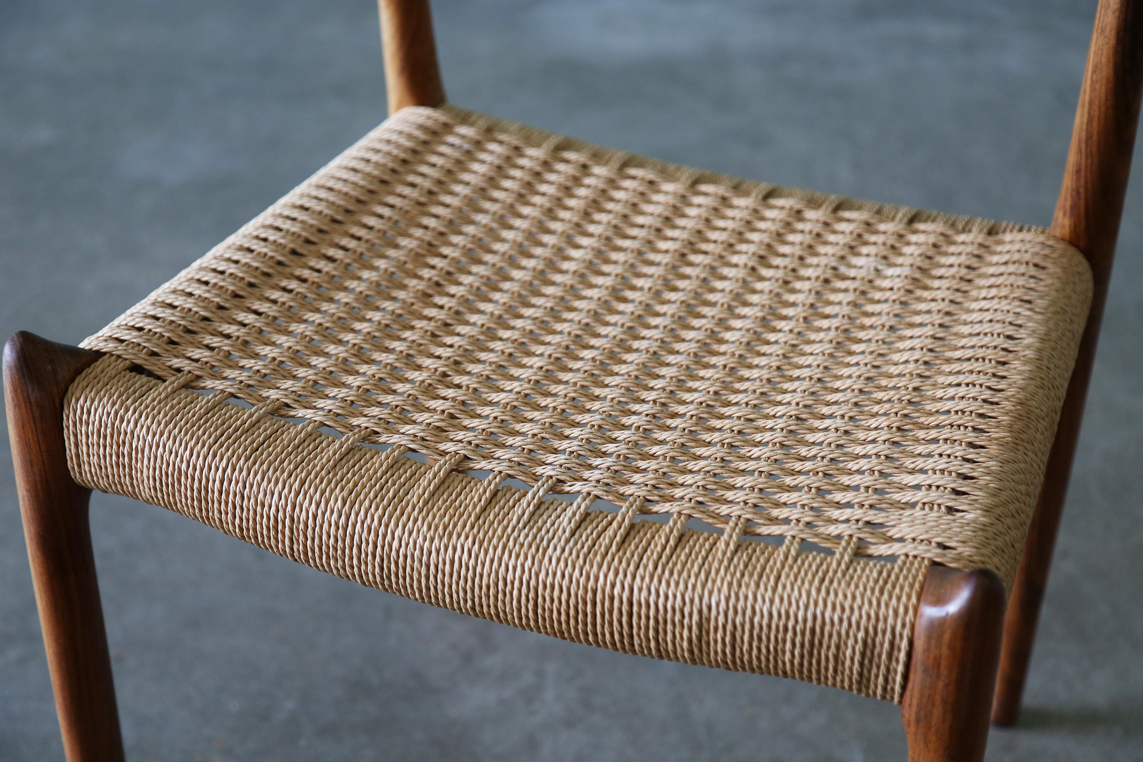 Model no. 78 Rosewood Dining Chair by Niels Møller, Denmark, Danish modern For Sale 4