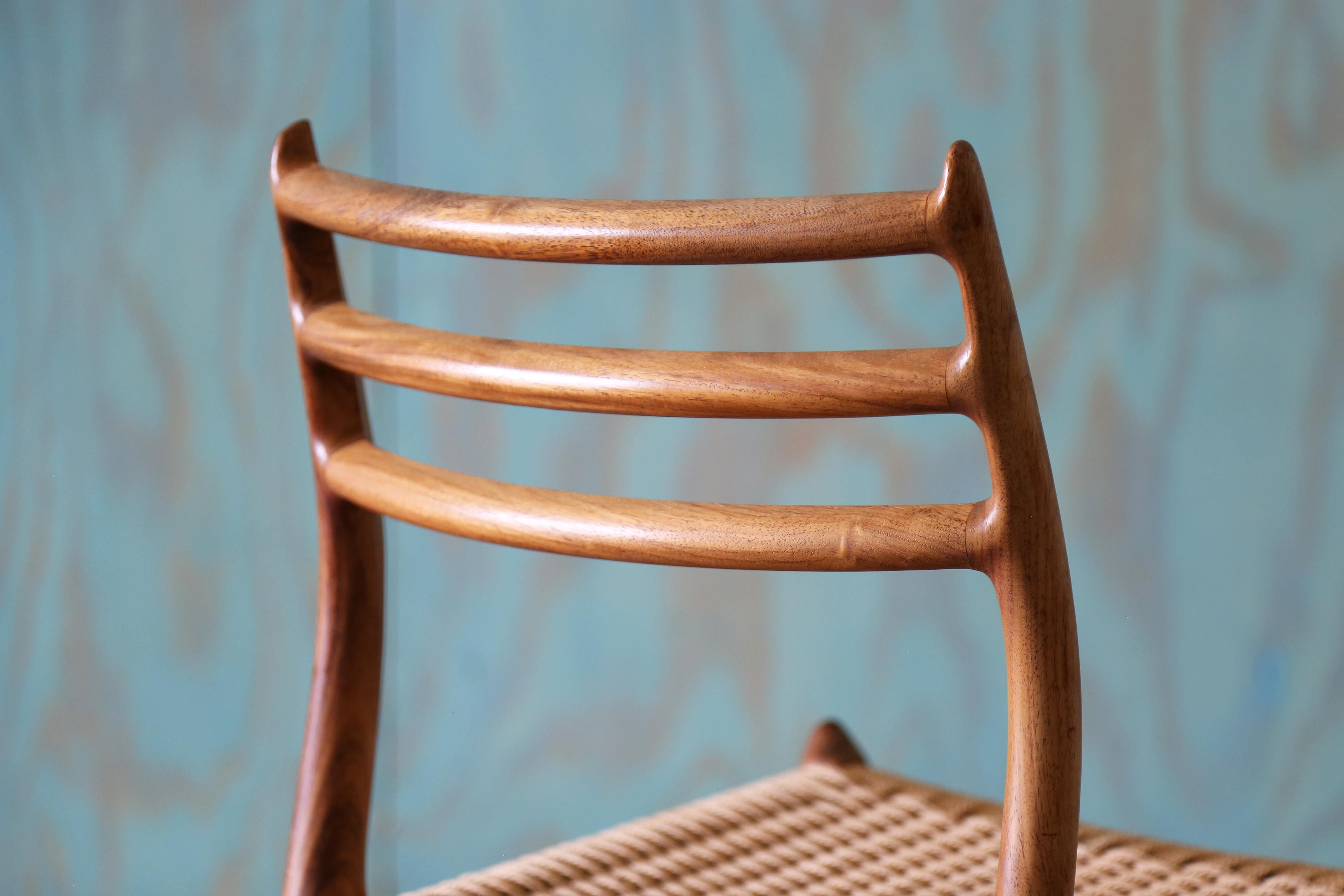 Model no. 78 Rosewood Dining Chair by Niels Møller, Denmark, Danish modern For Sale 1