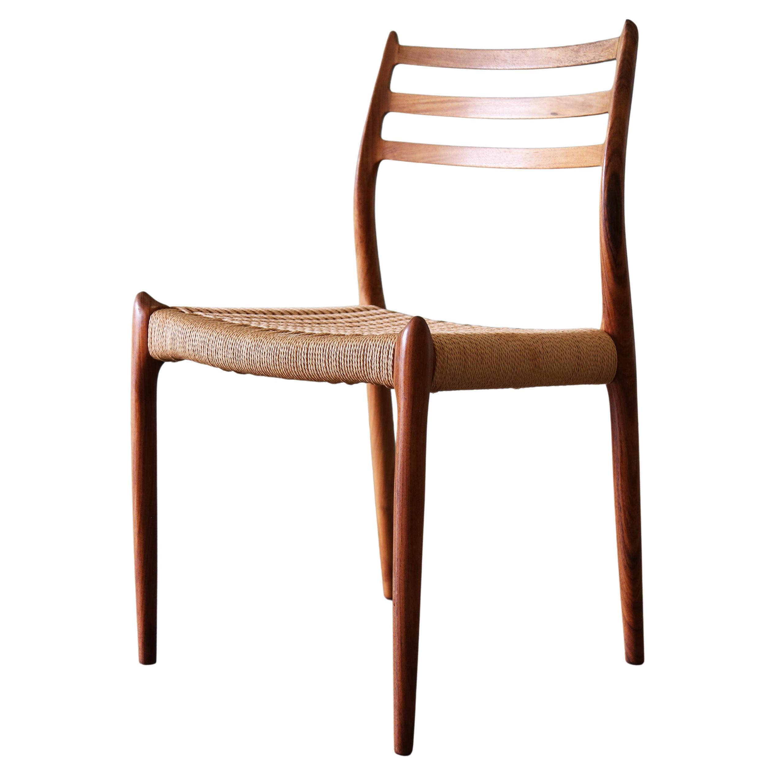 Model no. 78 Rosewood Dining Chair by Niels Møller, Denmark, Danish modern For Sale
