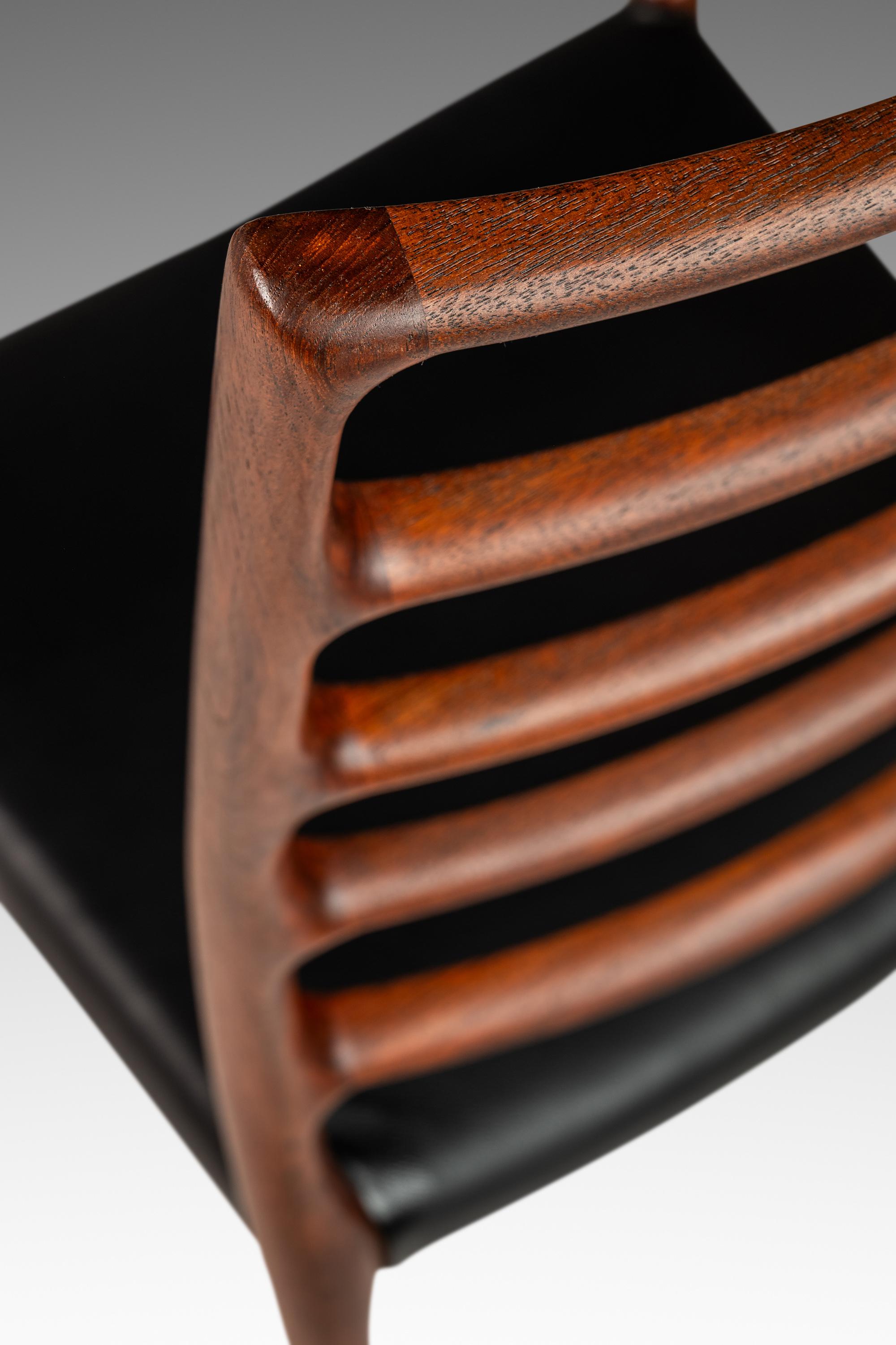 Model No. 82 Ladderback Side Chair for J.L. Møllers Møbelfabrik, Denmark, 1960's 7