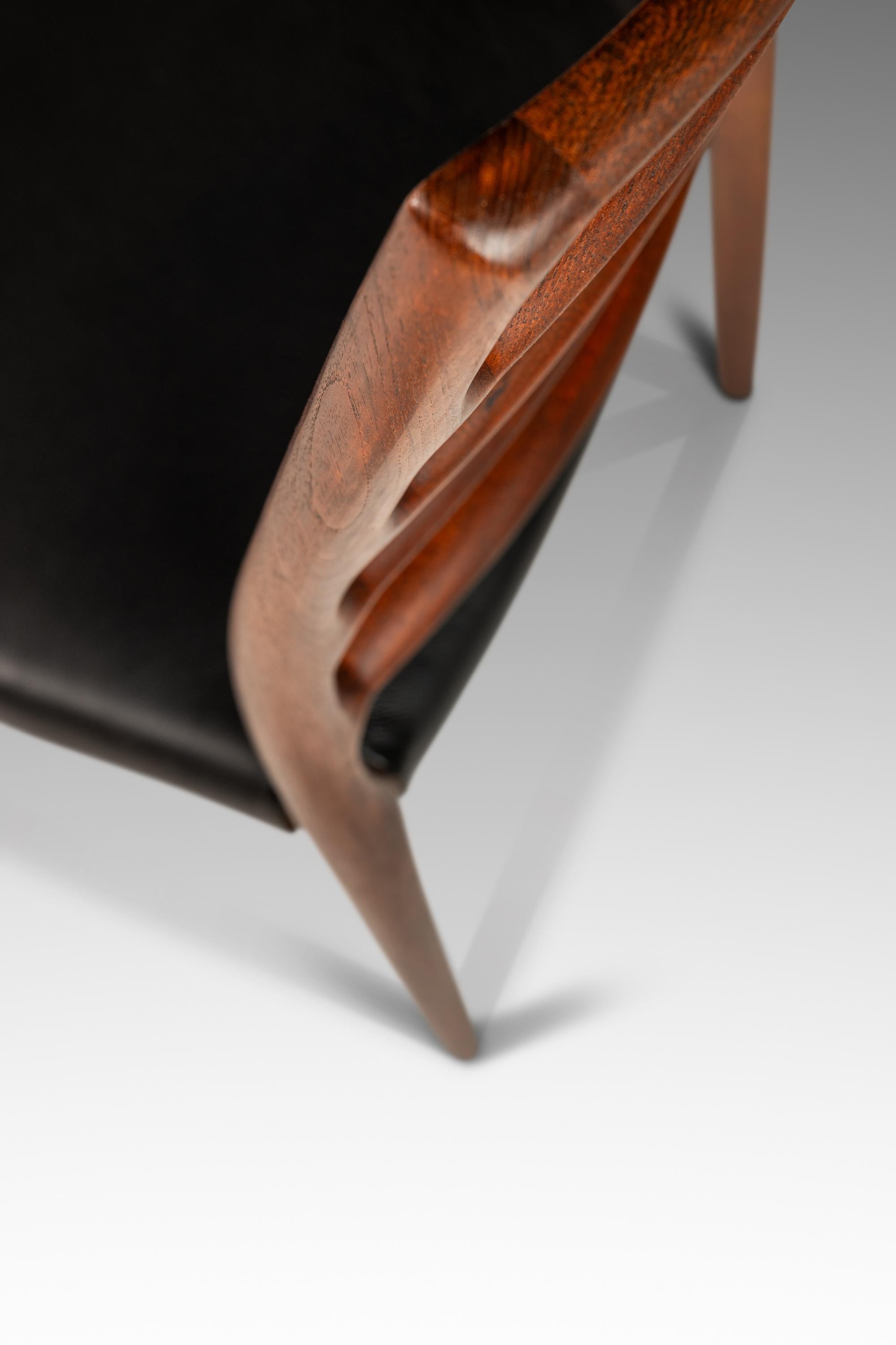 Model No. 82 Ladderback Side Chair for J.L. Møllers Møbelfabrik, Denmark, 1960's 8