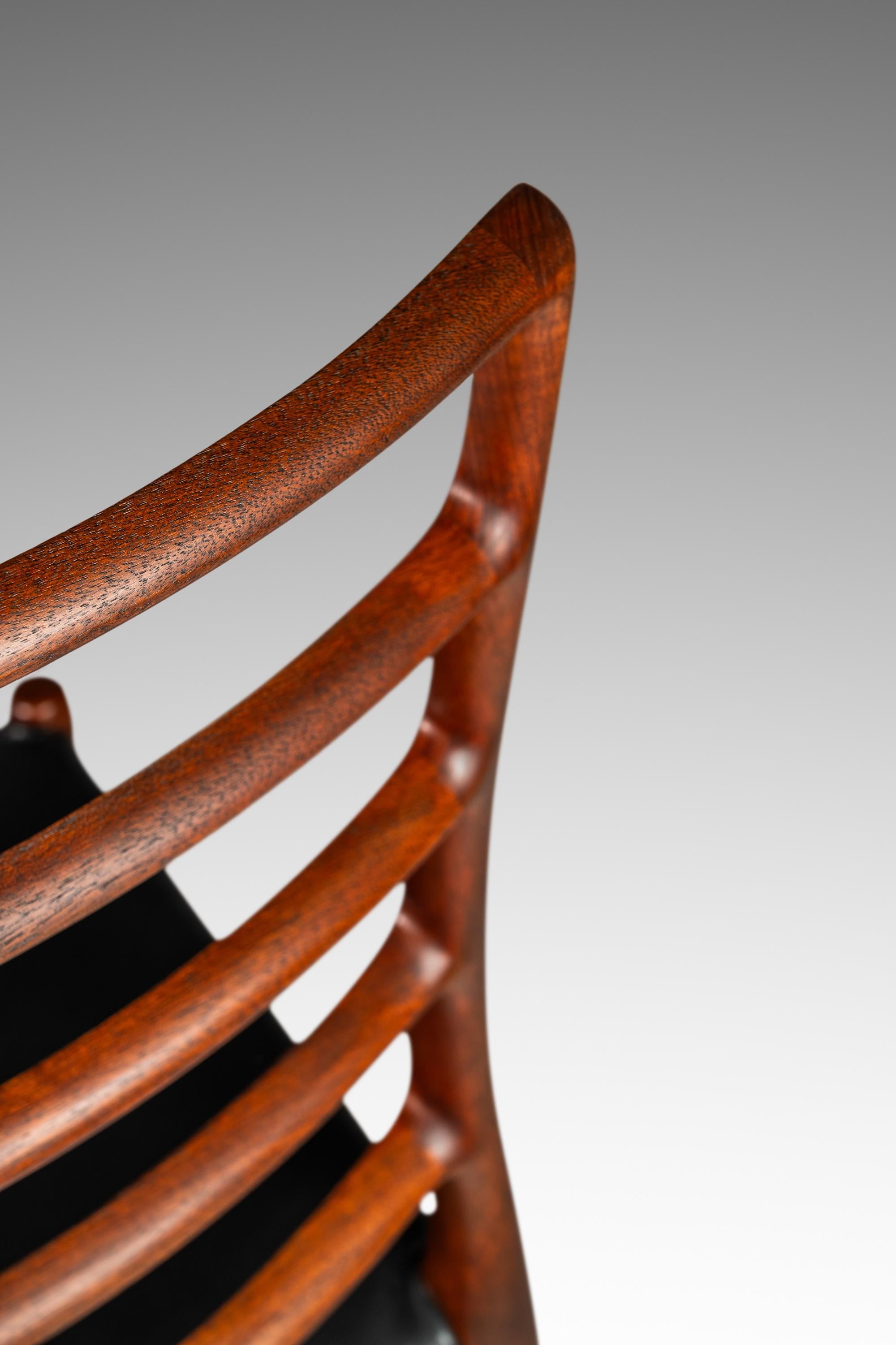 Model No. 82 Ladderback Side Chair for J.L. Møllers Møbelfabrik, Denmark, 1960's 9