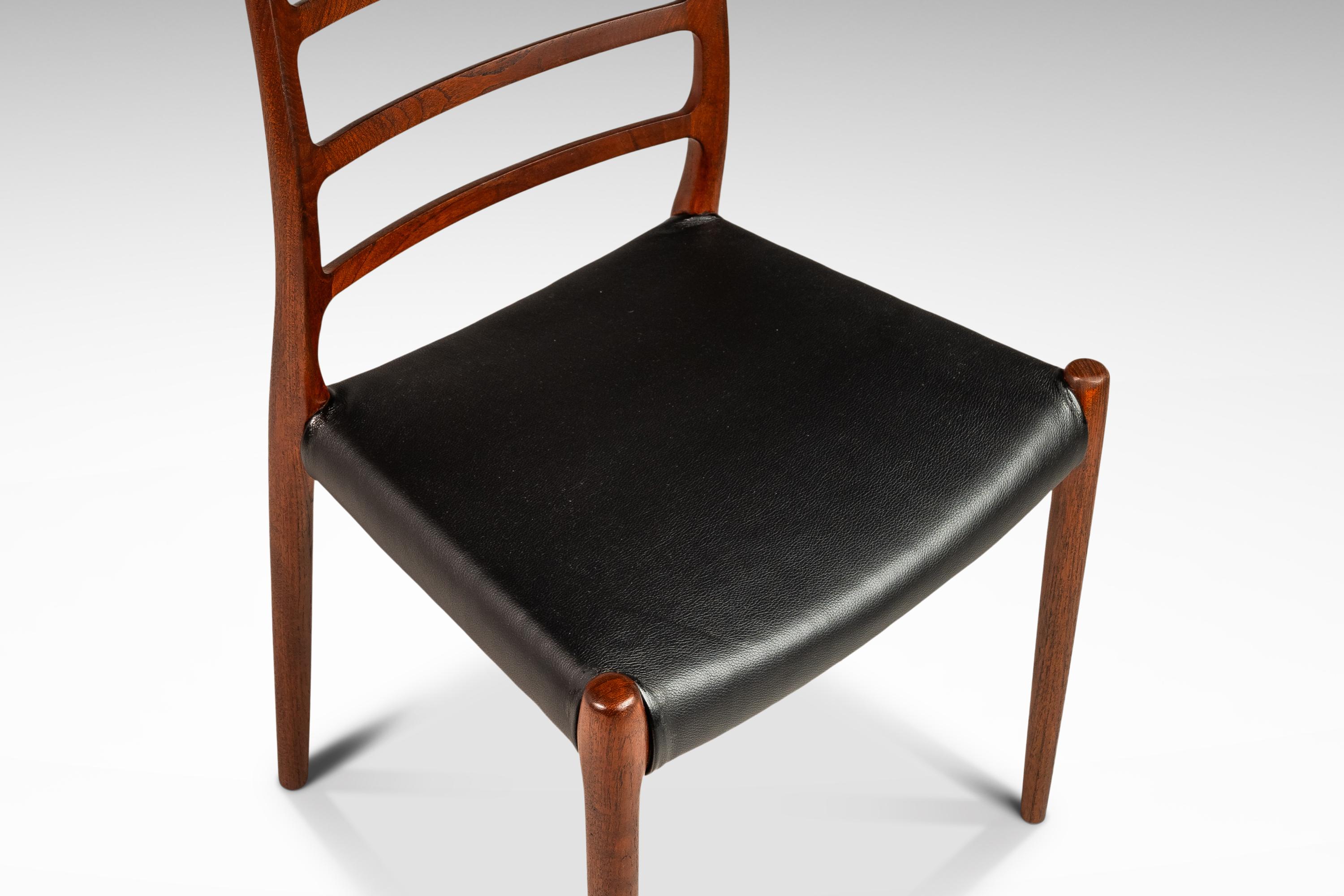 Model No. 82 Ladderback Side Chair for J.L. Møllers Møbelfabrik, Denmark, 1960's 1