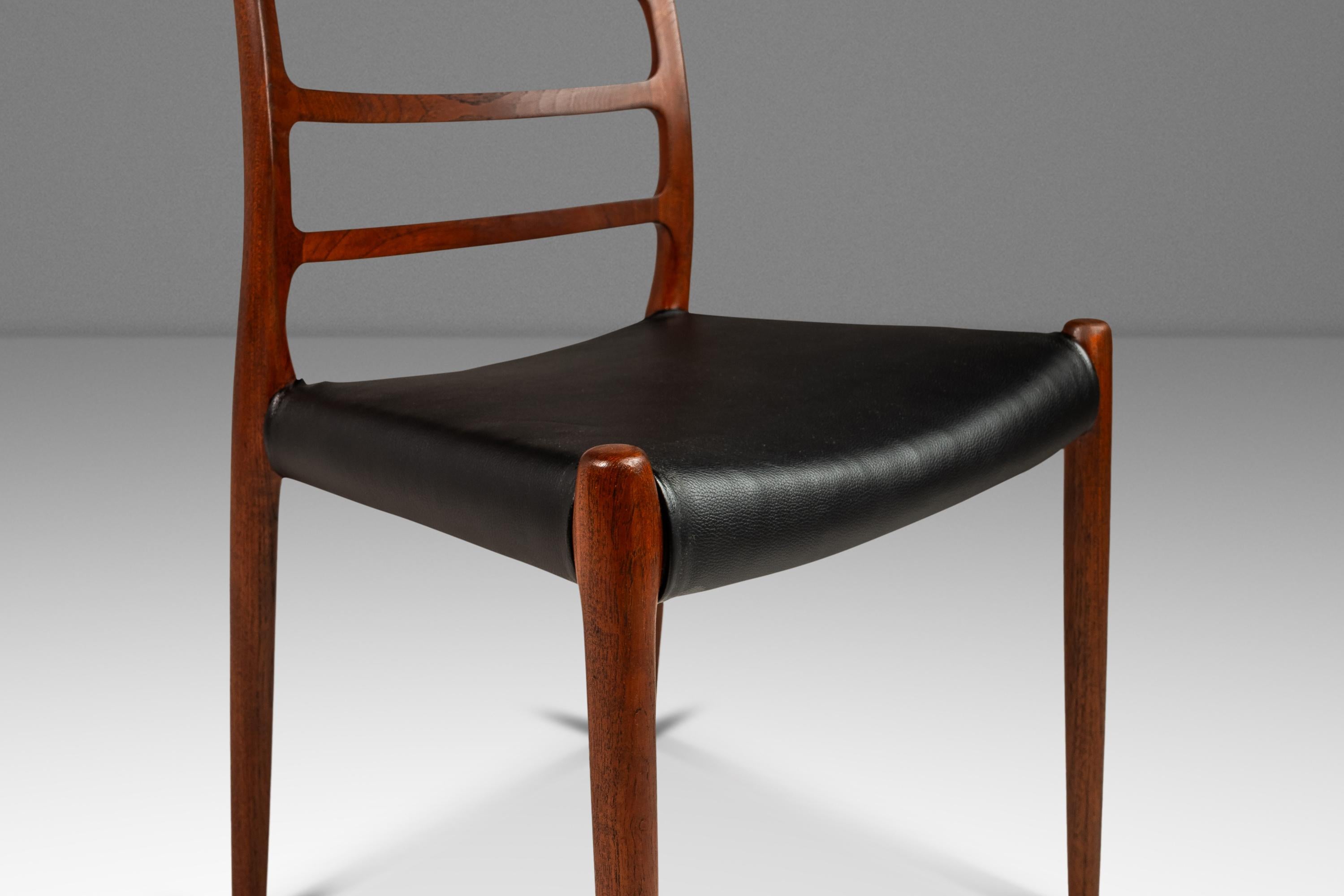 Model No. 82 Ladderback Side Chair for J.L. Møllers Møbelfabrik, Denmark, 1960's 2