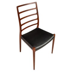 Modell Nr. 82 Ladderback Side Chair für J.L. Møllers Møbelfabrik, Dänemark, 1960er Jahre
