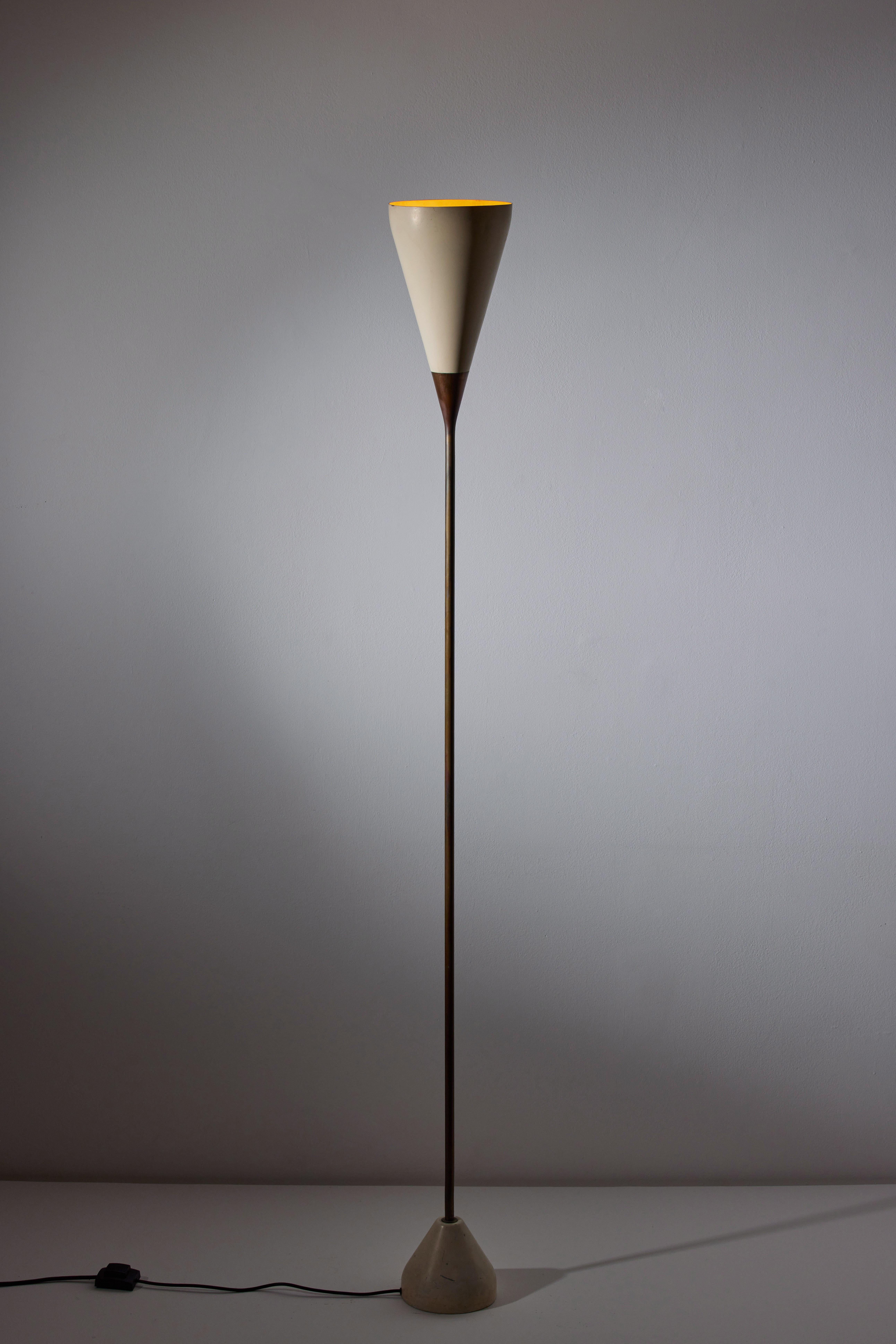 Metal Model No. B-30 Floor Lamp by Franco Buzzi for Oluce For Sale