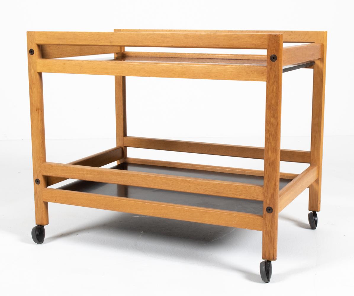 Scandinavian Modern Model Number 5370 Serving Cart in Oak by Børge Mogensen, 1981 For Sale