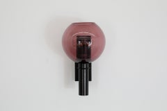 Mid-Century Philips NX 179 Wall Sconce, Rose Blown Glass, Louis Kalff