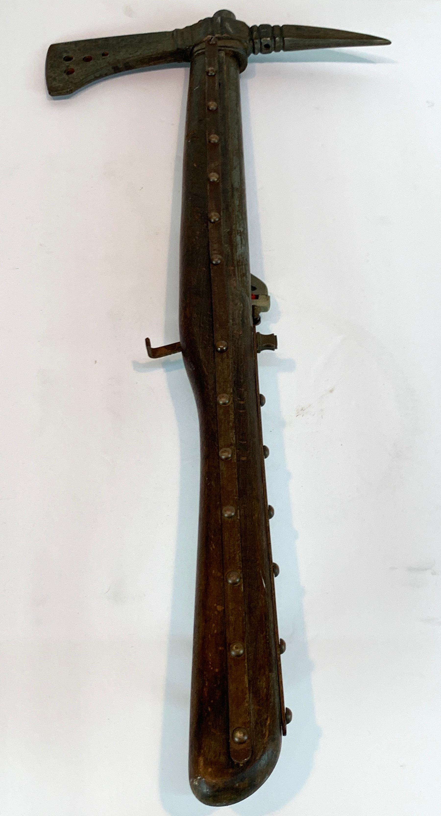 Model of a European 18th Century Flintlock Pistol with Axe Handle 1