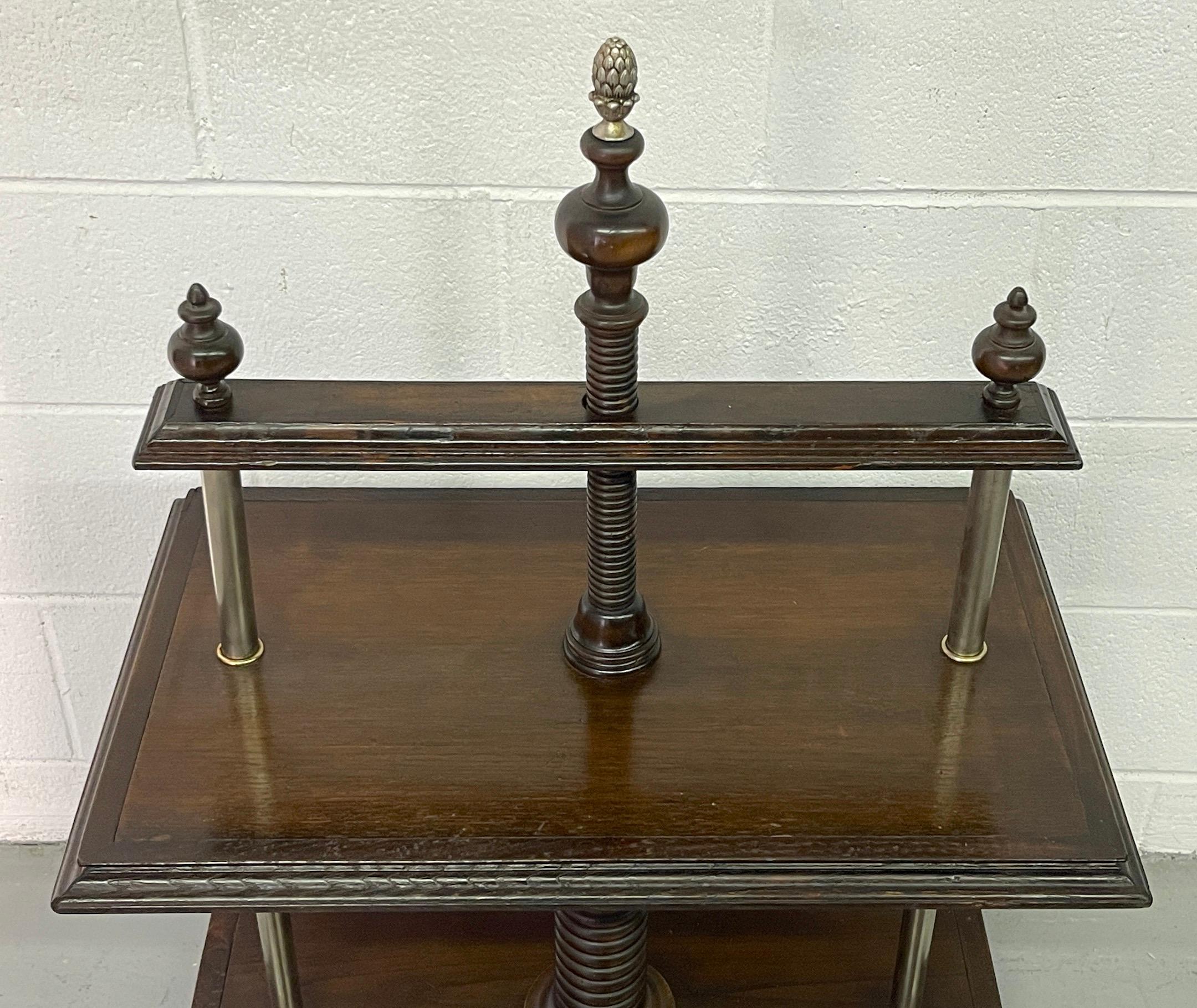 Metal Model of a European Bookpress End/Side Table For Sale