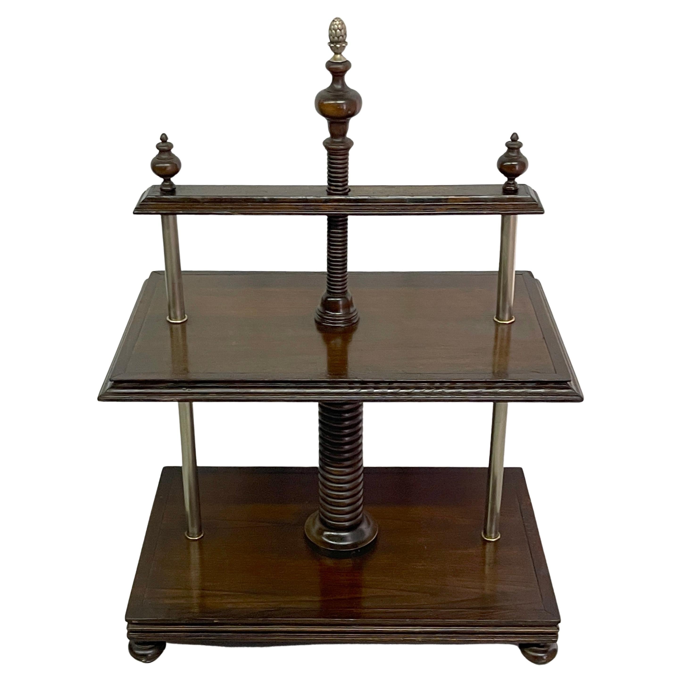 Model of a European Bookpress End/Side Table For Sale