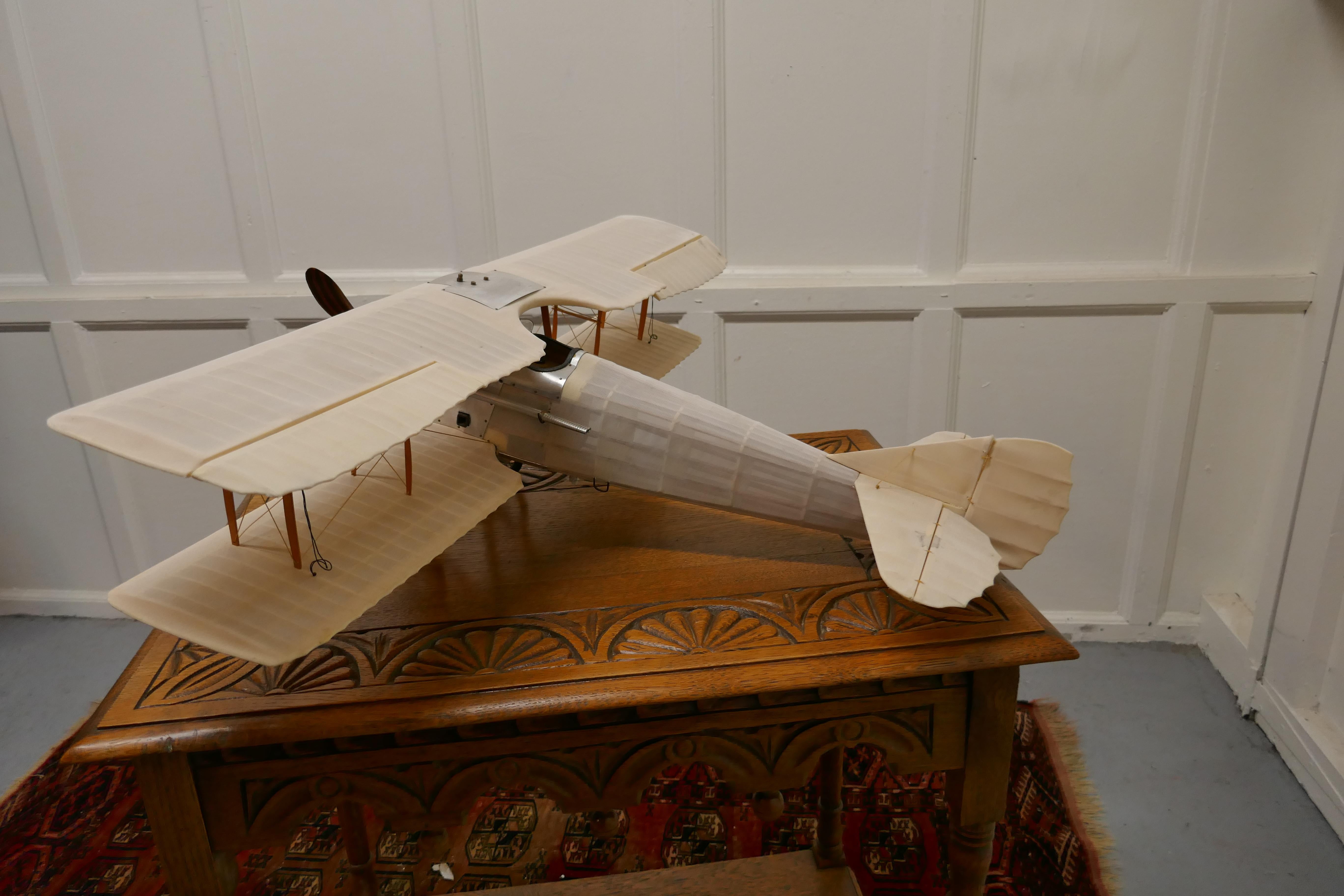 20th Century Model of a French WW1 Biplane in Wood