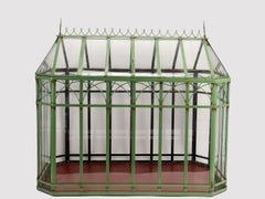 Model of a greenhouse, in the style of the “Serre de Jardin”, France 1900.