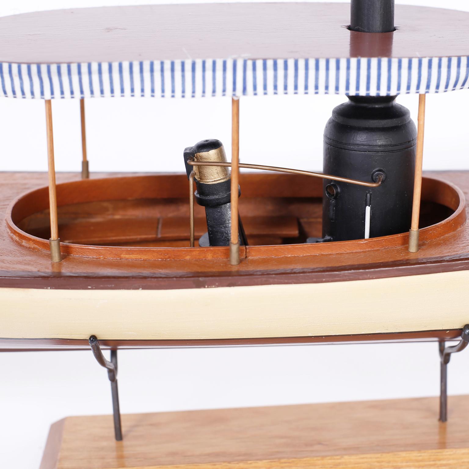 Adirondack Model of a Steam Powered Boat or Launch