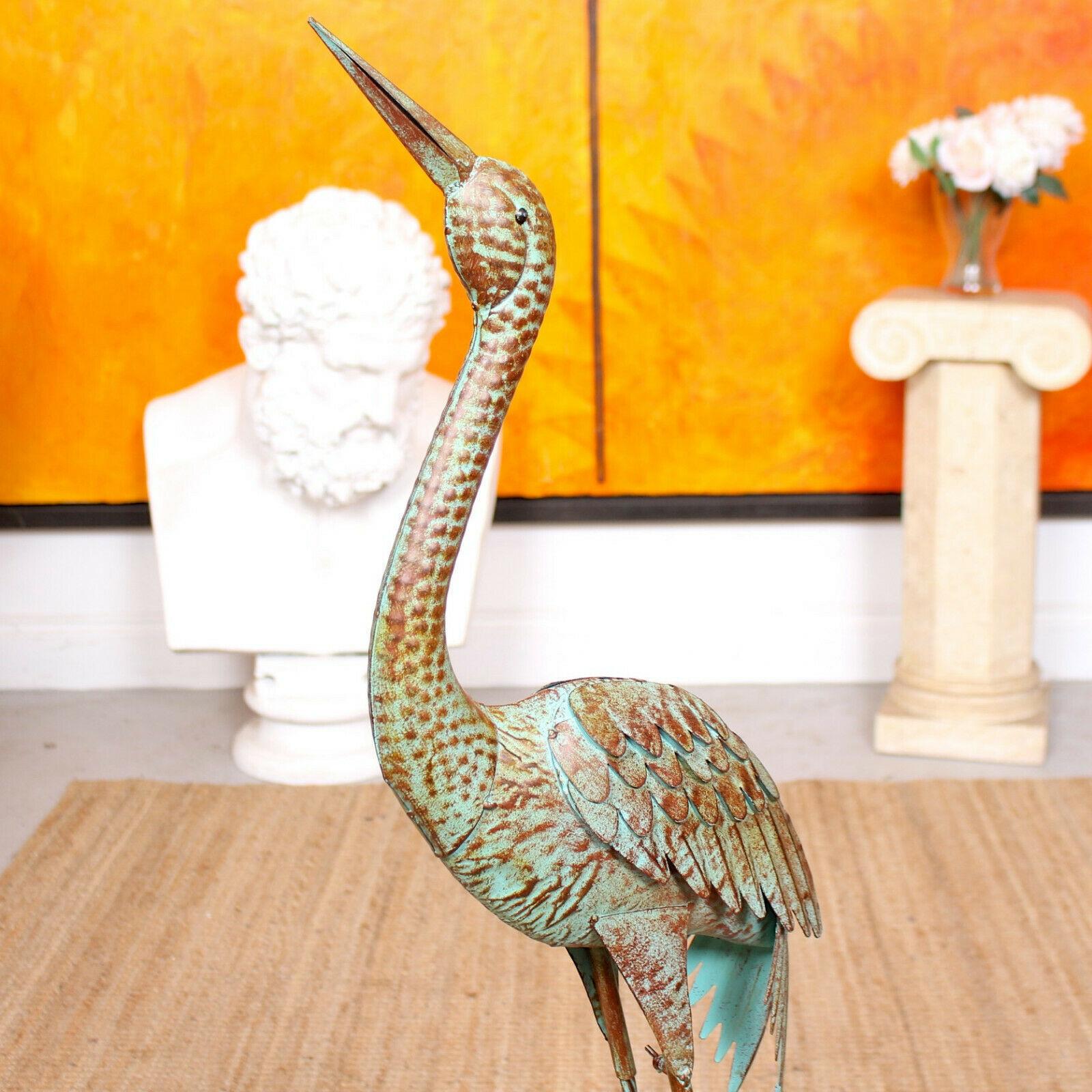 Model of a Stork Tin Cold Painted Figure Scuplture Statue For Sale 5