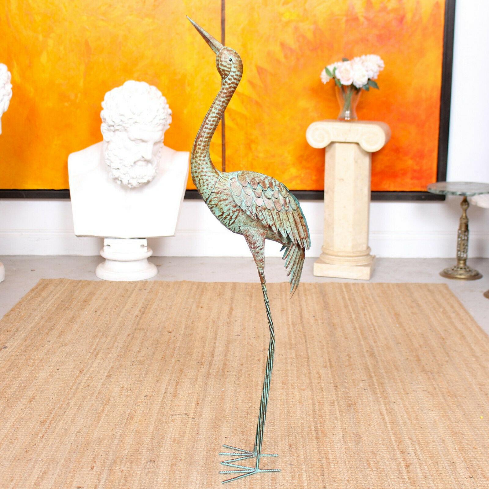 Model of a Stork Tin Cold Painted Figure Scuplture Statue For Sale 3