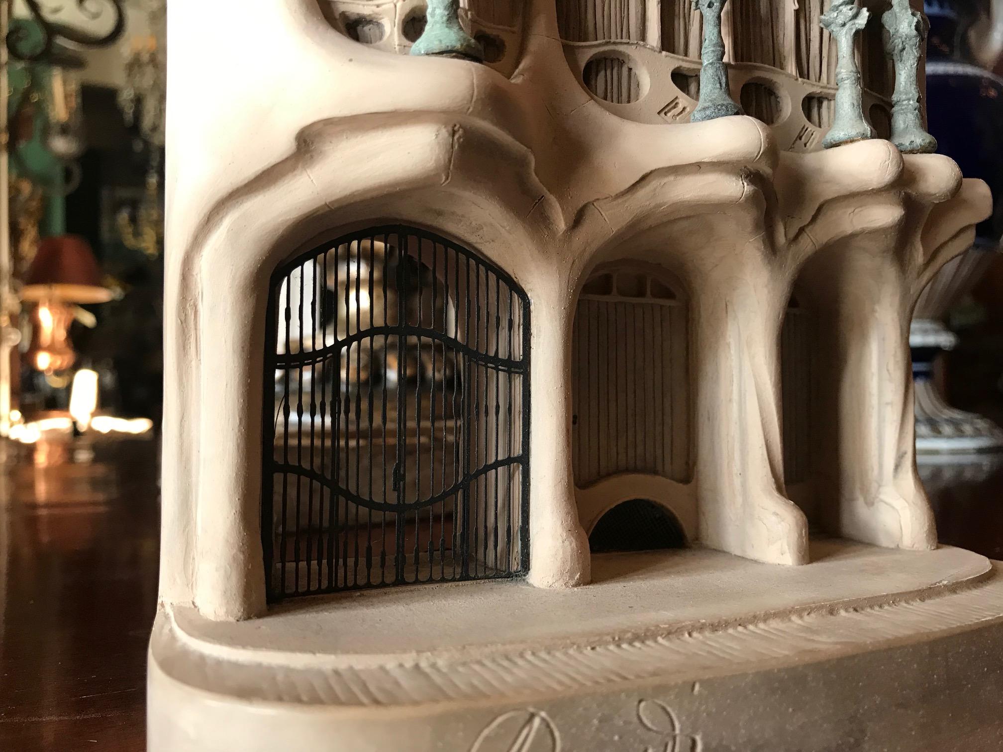 Hand-Crafted Model of Casa Battlo Gaudi Barcelona Plaster Architectural Biblot Maquette