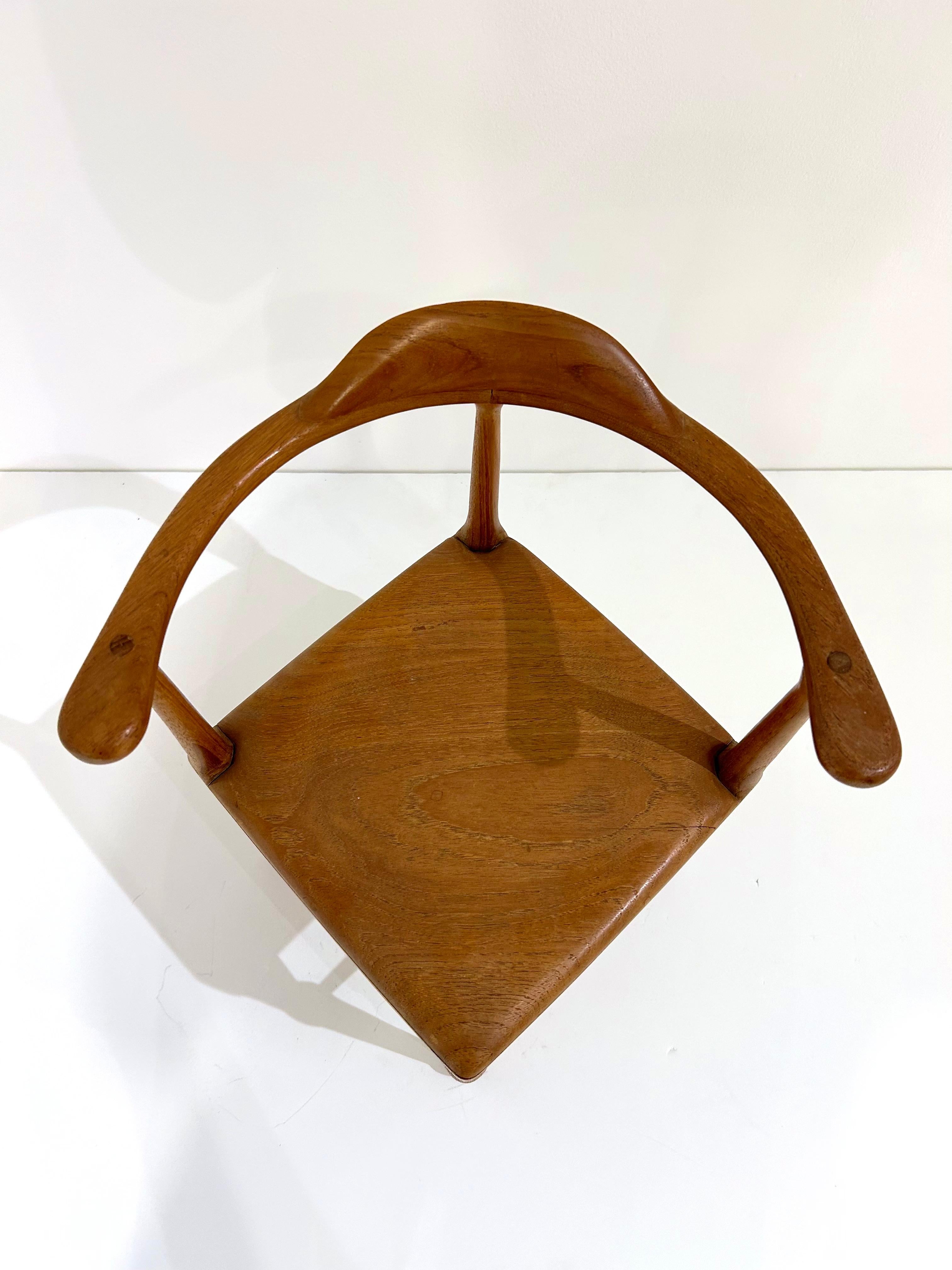Model of Danish Corner Chair in the Manner of Finn Juhl For Sale 3