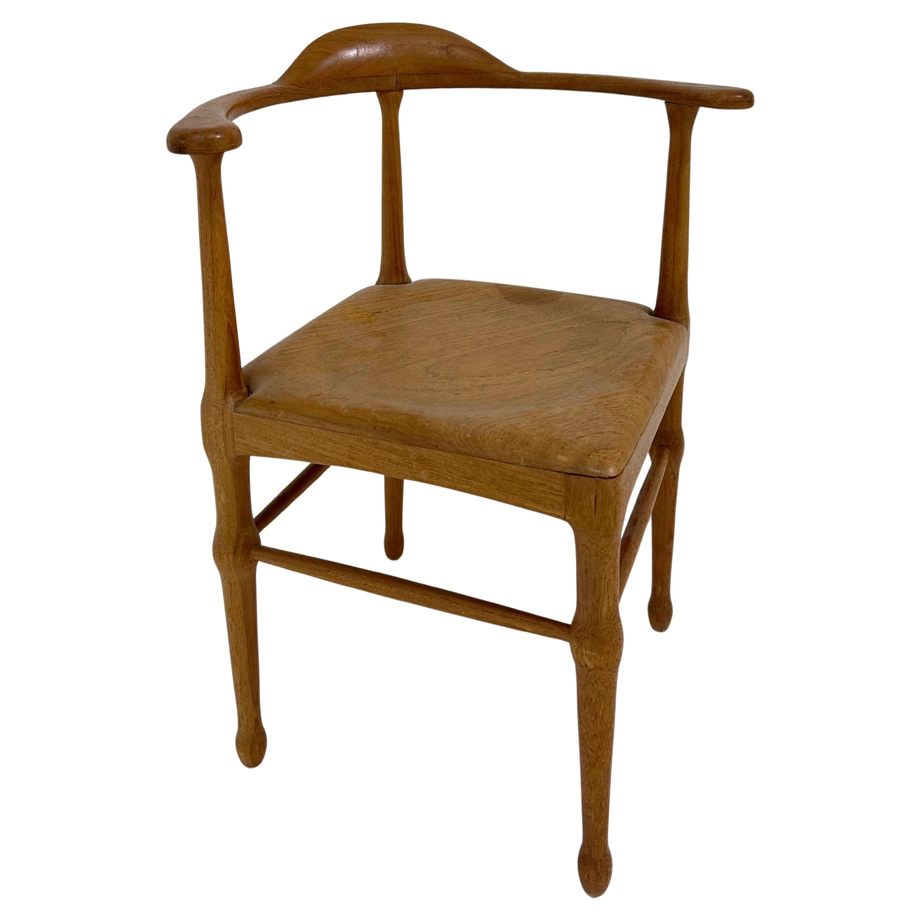 Model of Danish Corner Chair in the Manner of Finn Juhl For Sale