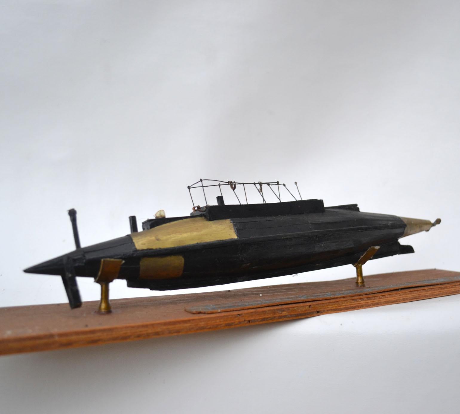Model of Early USSR Submarine 'Nalim' In Good Condition In London, GB