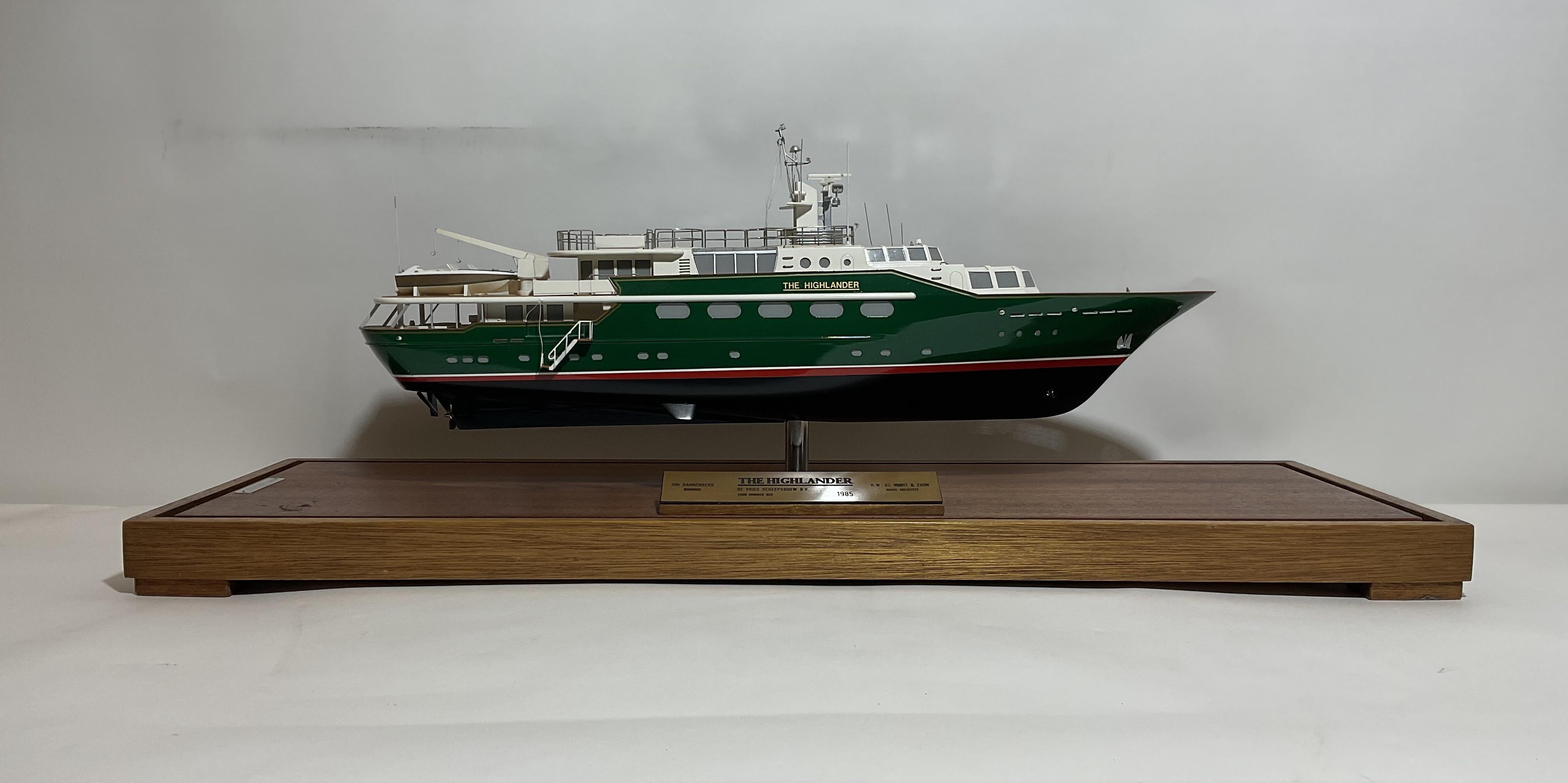 Builders style scale model of publisher Malcom Forbes' custom yacht 
