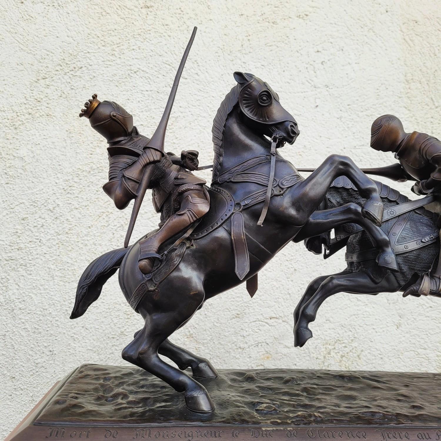 Model Of Nieuwerkerke, Battle Of The Duke Of Clarence, Bronze, Late 19th Century For Sale 5