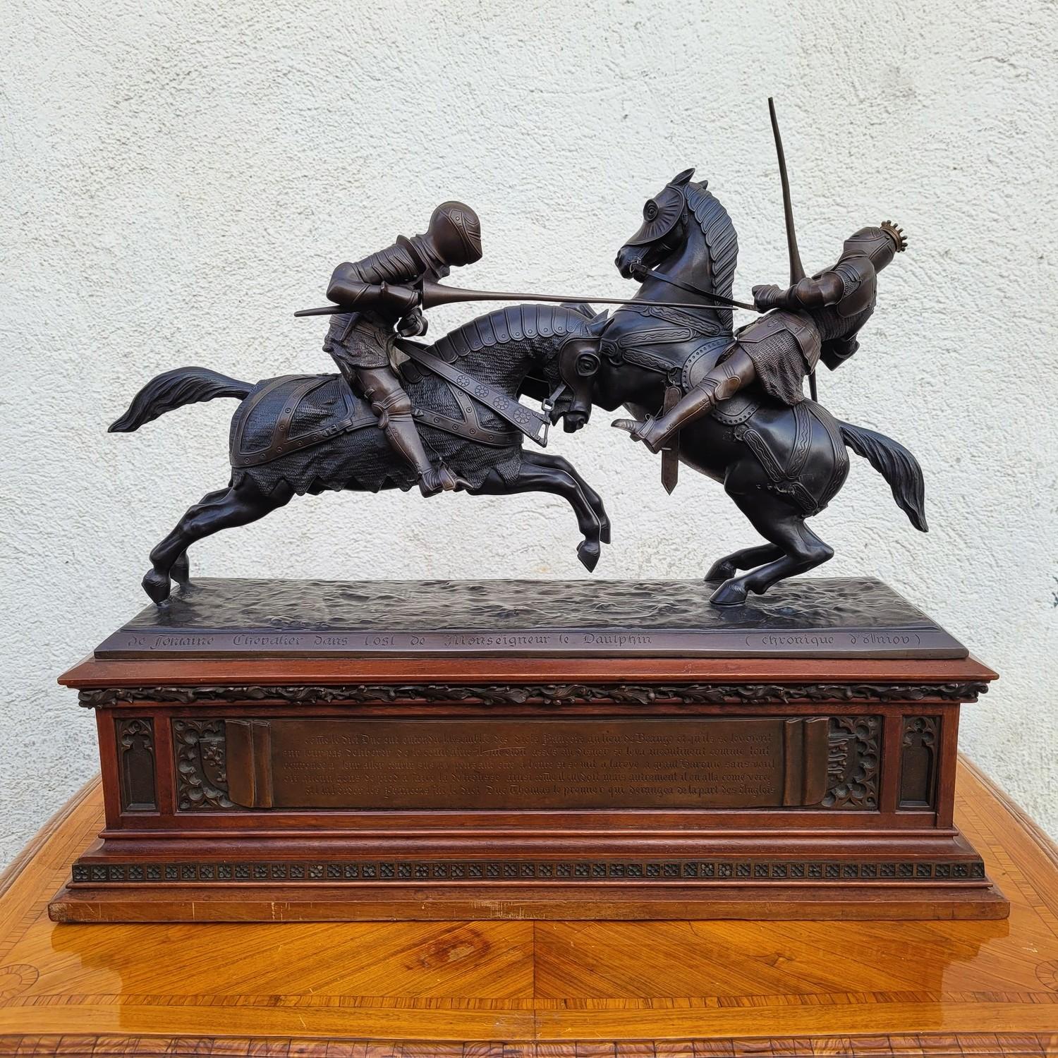 Model Of Nieuwerkerke, Battle Of The Duke Of Clarence, Bronze, Late 19th Century For Sale 7